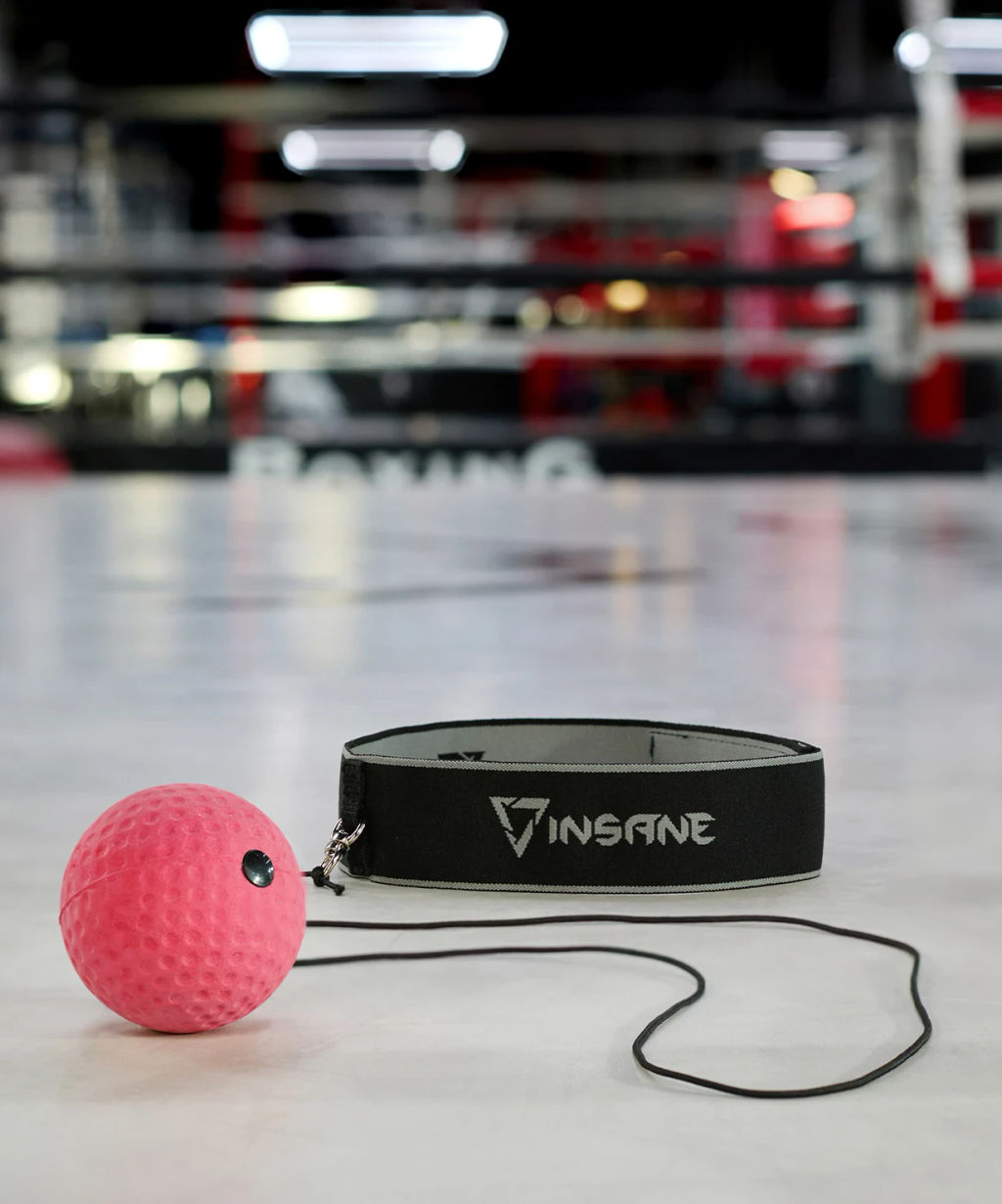 Мяч боевой INSANE IN24-FB102 на резинке, красный  фото 5