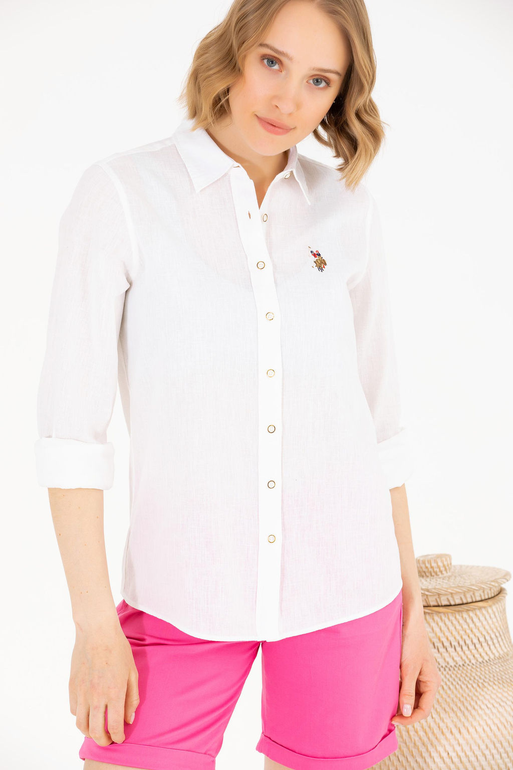 Рубашка женская белая Uzunkol Basic - U.s. polo assn фото 17