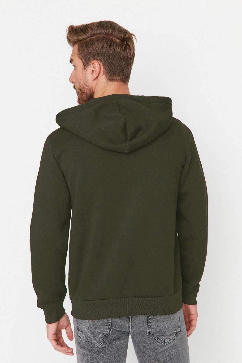 TRENDYOL MAN Siyah Regular/Normal Kesim Kapusonlu Slogan Bask?l? Ici Polar/S?cak Tutan Sweatshirt TMNAW23SW00227 - Trendyolmilla фото 4
