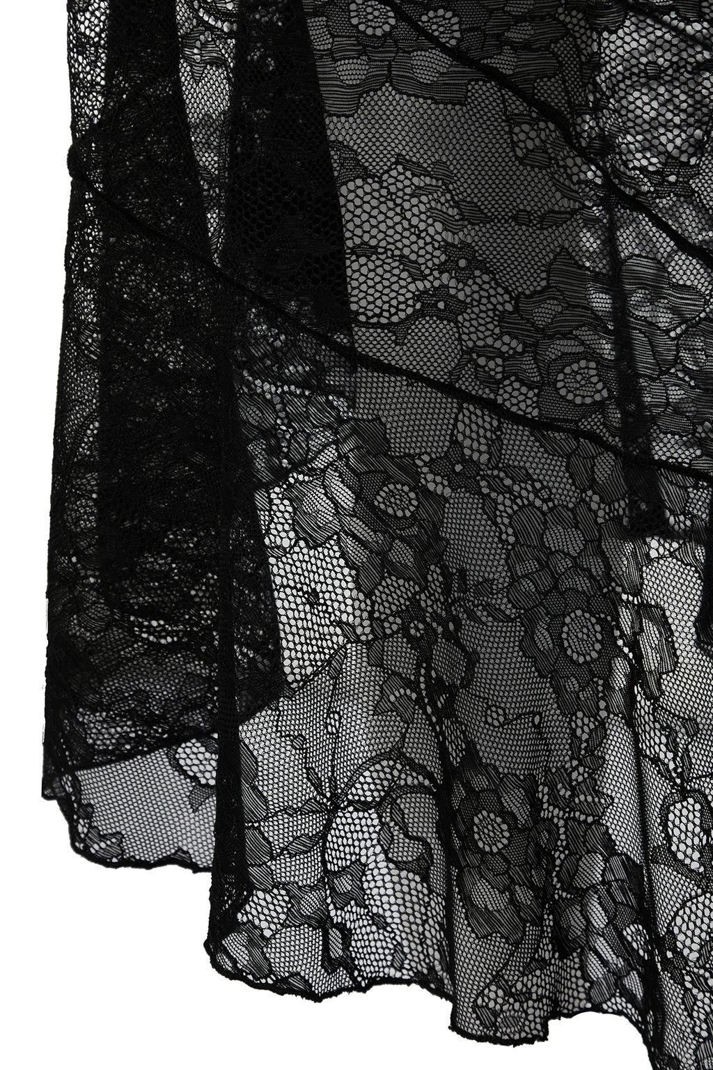 TRENDYOLMILLA Siyah Asimetrik Midi Astarl? Dantel Orme Etek TWOAW24ET00331 фото 7