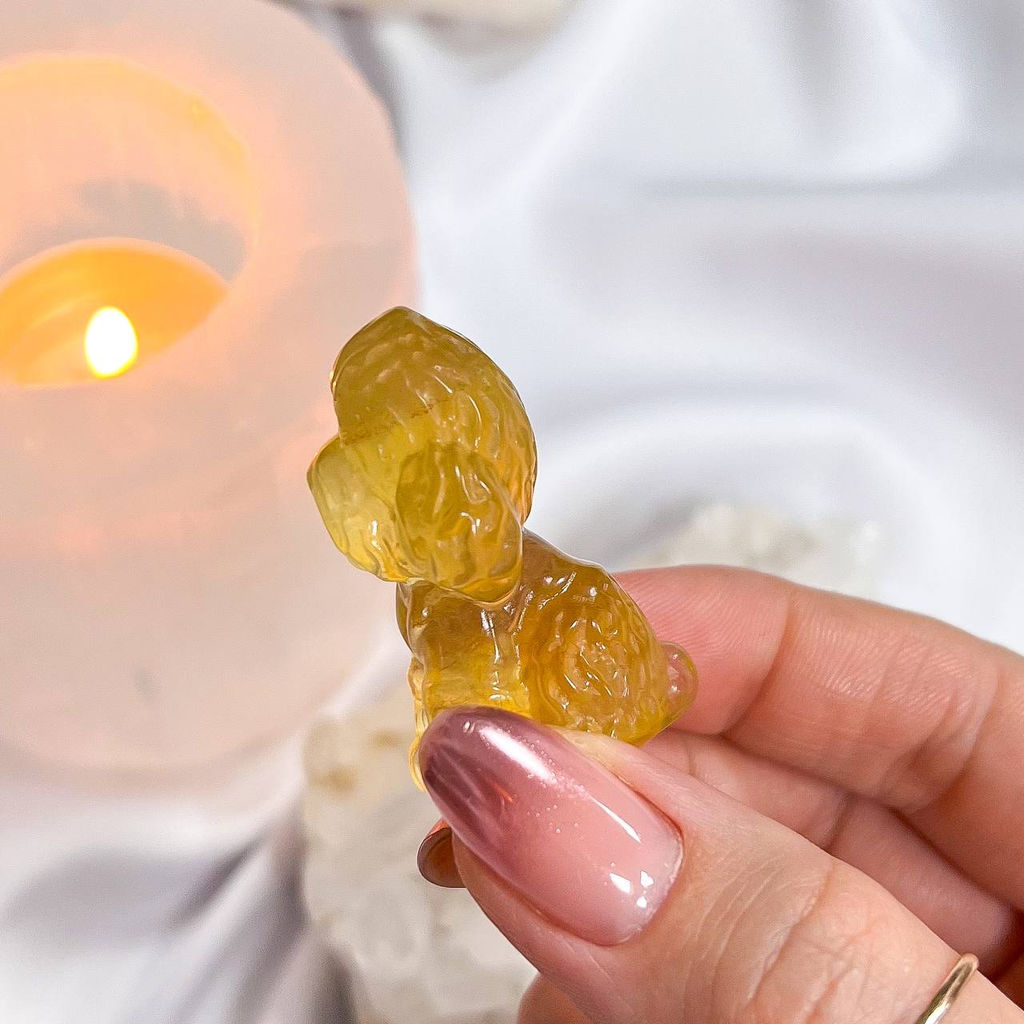 Фигурка резная Болонка из Флюорита - Радуга самоцветов фото 3