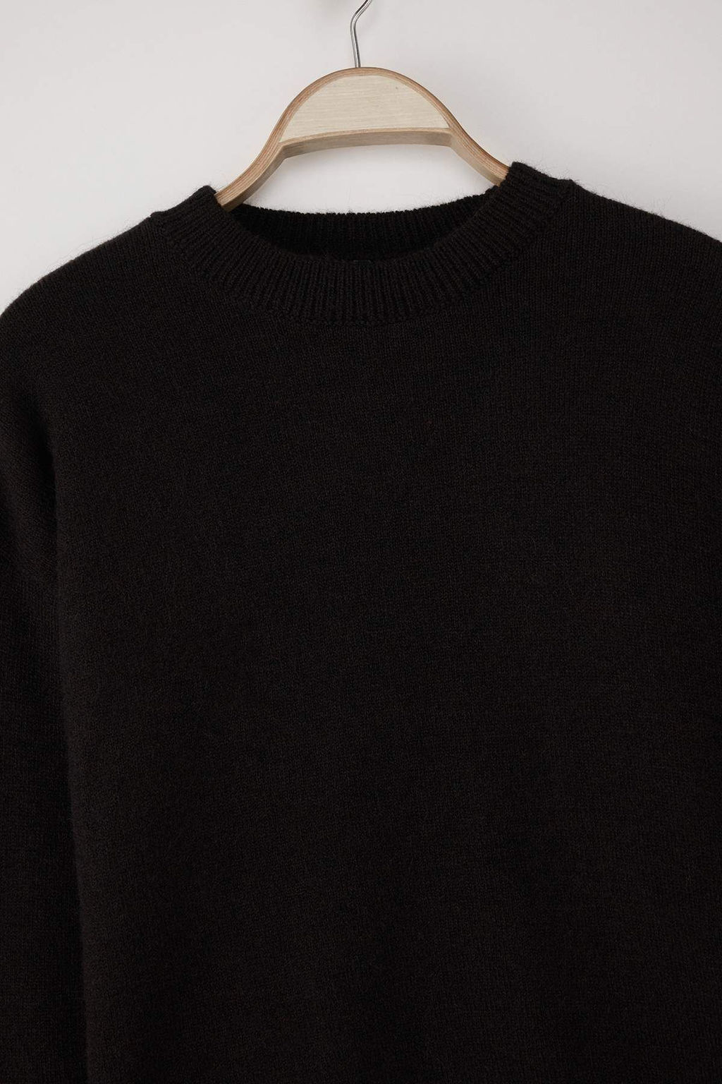 Wardrobe Essentials Siyah Alpaka Yun Kar?s?ml? Premium Iplik Genis Kal?p Triko Kazak |TWOAW26KZ00080