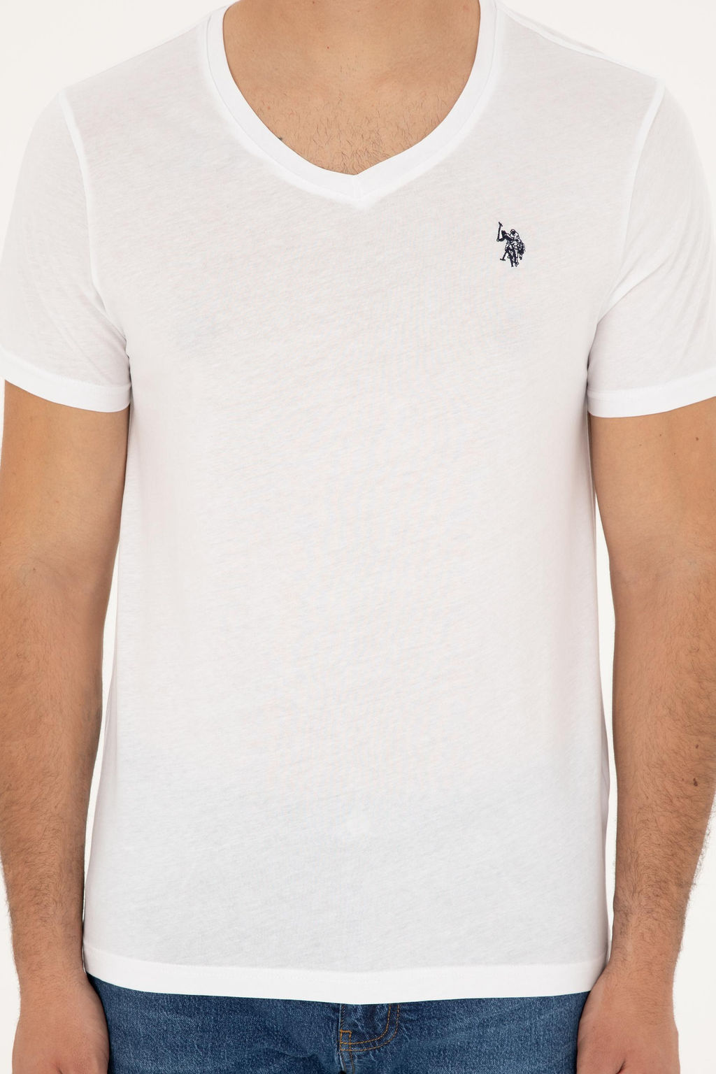 Футболка мужская U.S. Polo Assn белая хлопок  фото 13