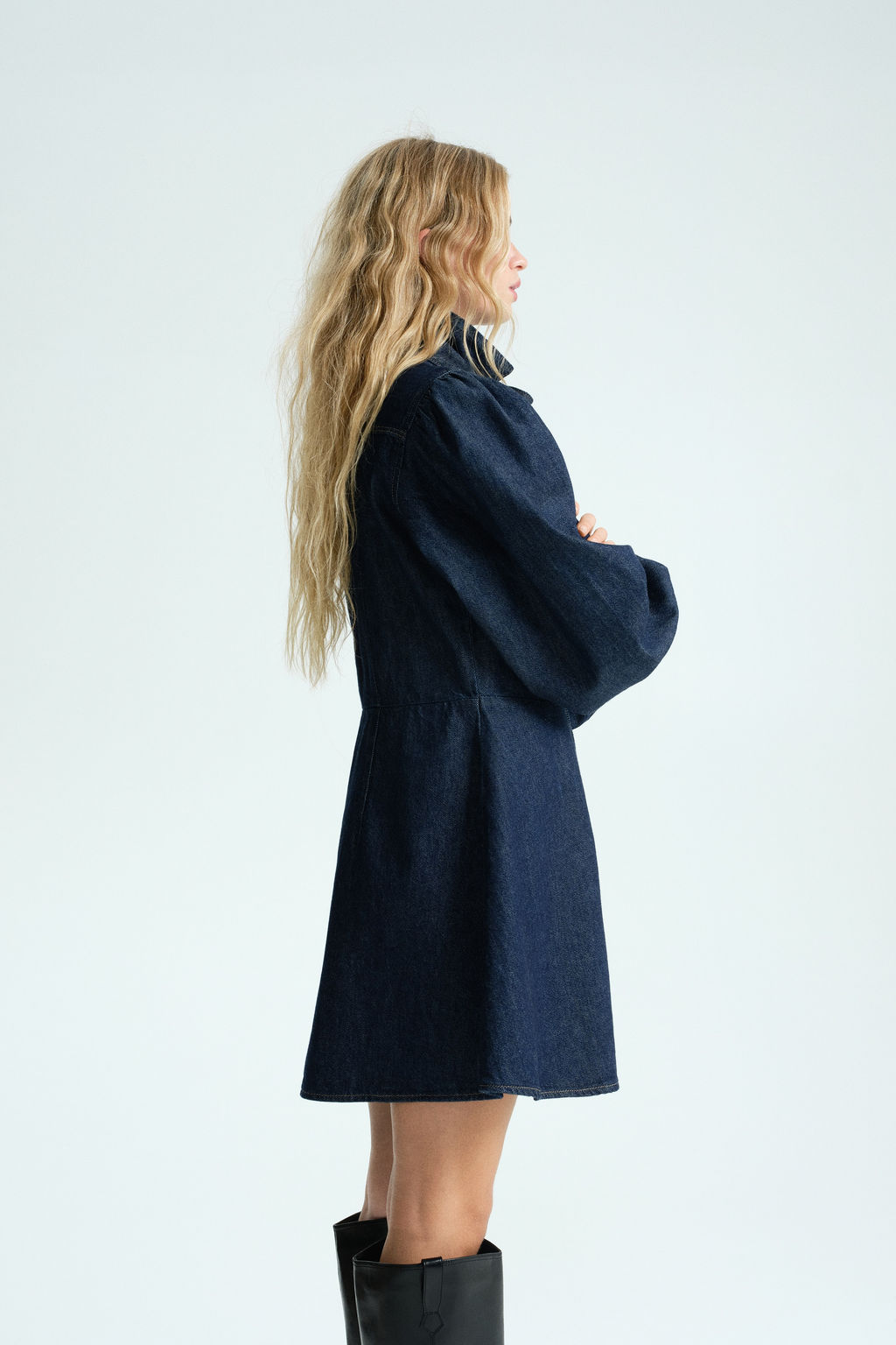 Vestido denim con lazada - H&m фото 4