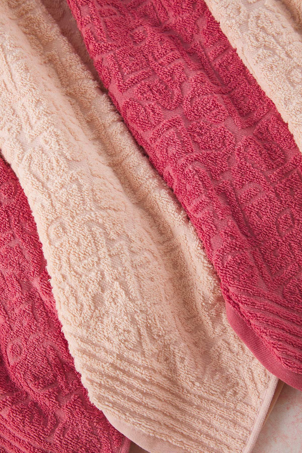 2li Gul Kurusu & 2li Ac?k Pembe Jakarl? Yuz Havlu Seti 50x80 cm - Trendyolmilla фото 3