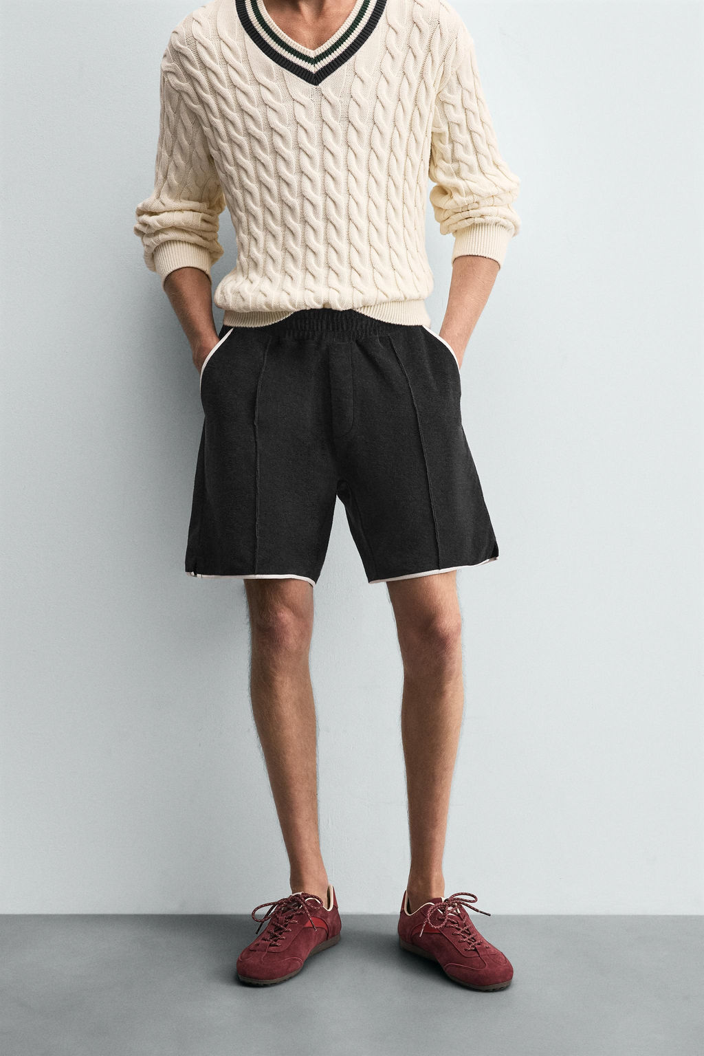 CONTRAST TOWELLING BERMUDA SHORTS - Zara фото 2