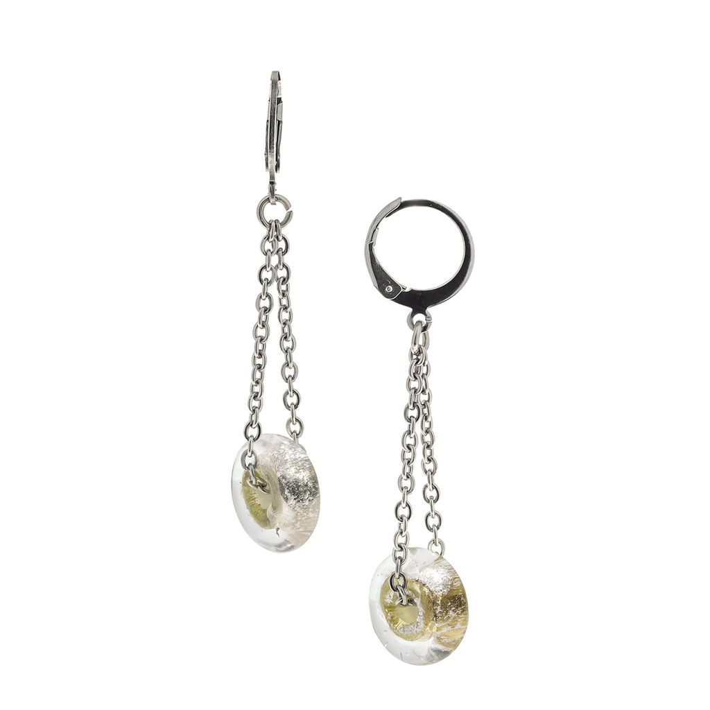 Серьги из муранского стекла LEMON GOLD LS3540