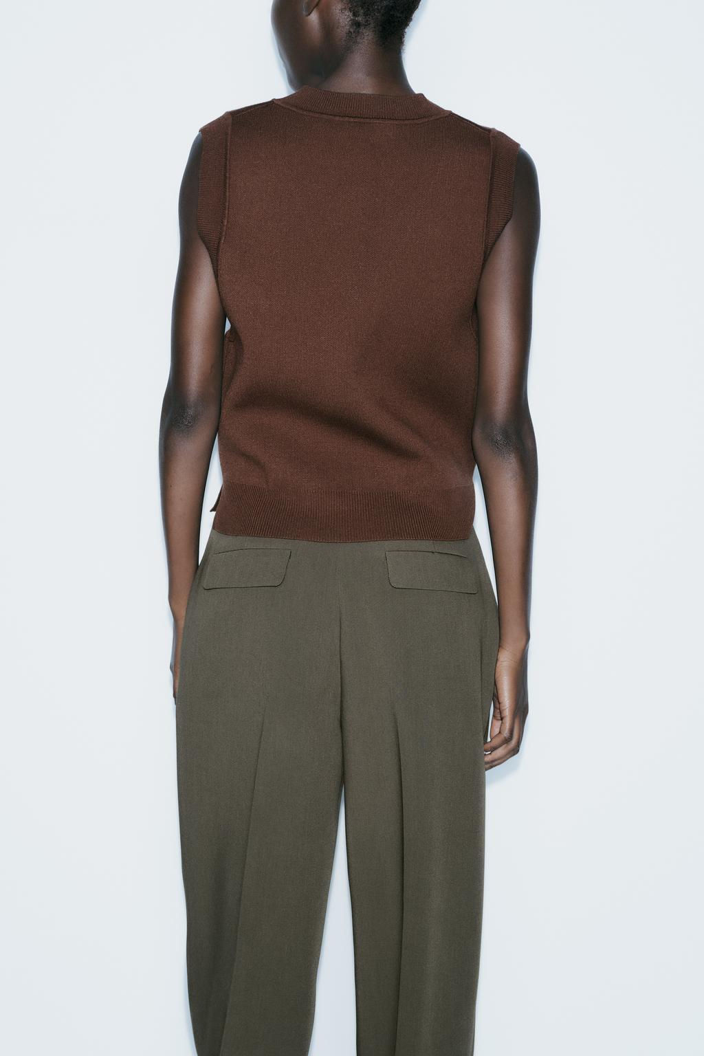 PLAIN KNIT VEST - Zara фото 4