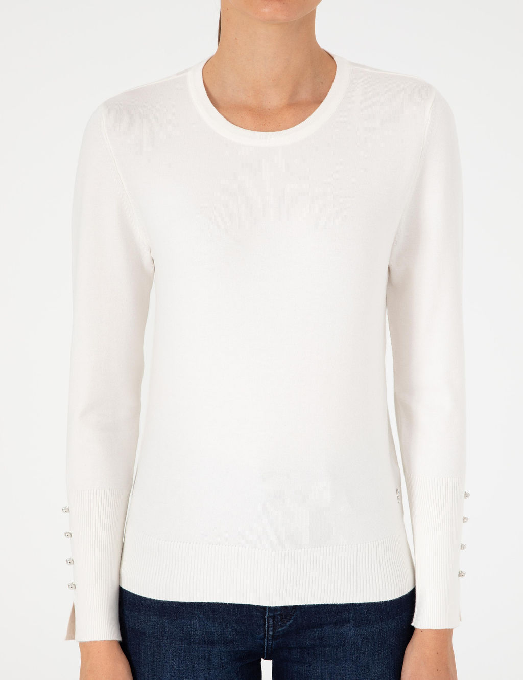 Бежевый свитер узкого кроя - Pierre cardin фото 6