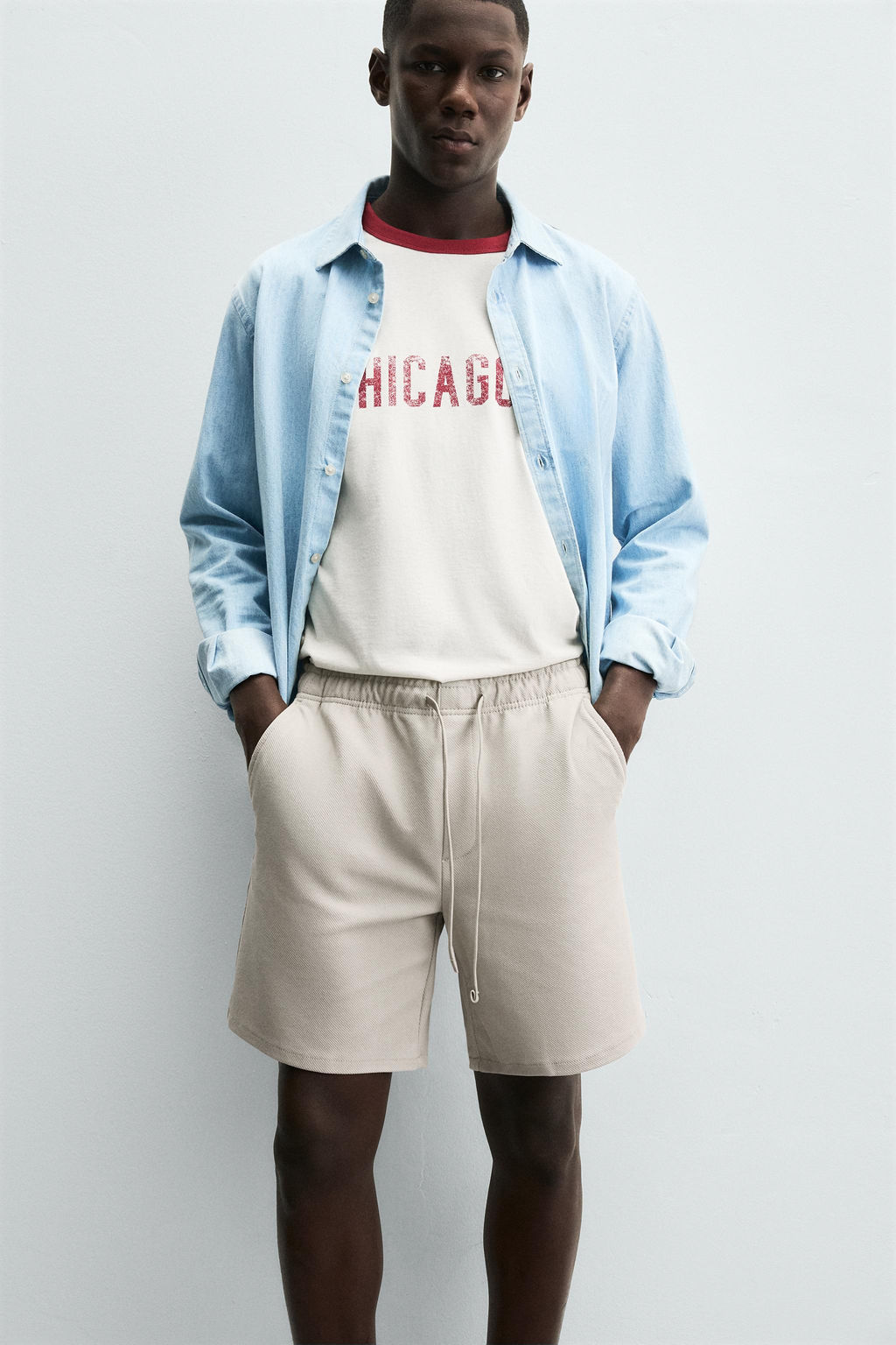 TEXTURED COMFORT BERMUDA SHORTS - Zara фото 43