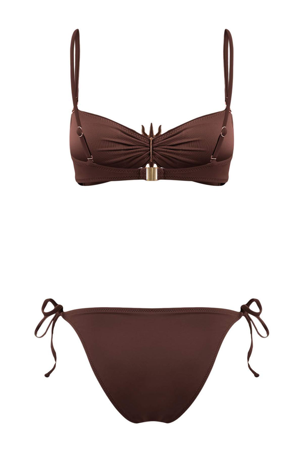 Kahverengi Straplez Kapl? Aksesuarl? Normal Bel Regular Bikini Tak?m? TBESS26BT00075 - Trendyolmilla фото 2