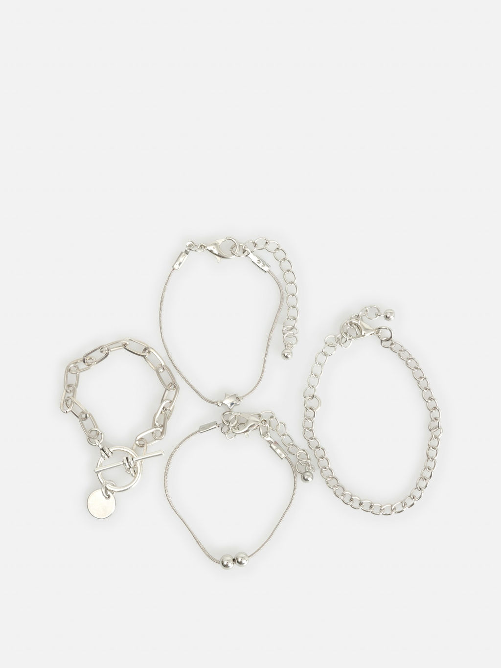 ACOOLA / Набор из 4 браслетов дет. Fossi серебристый