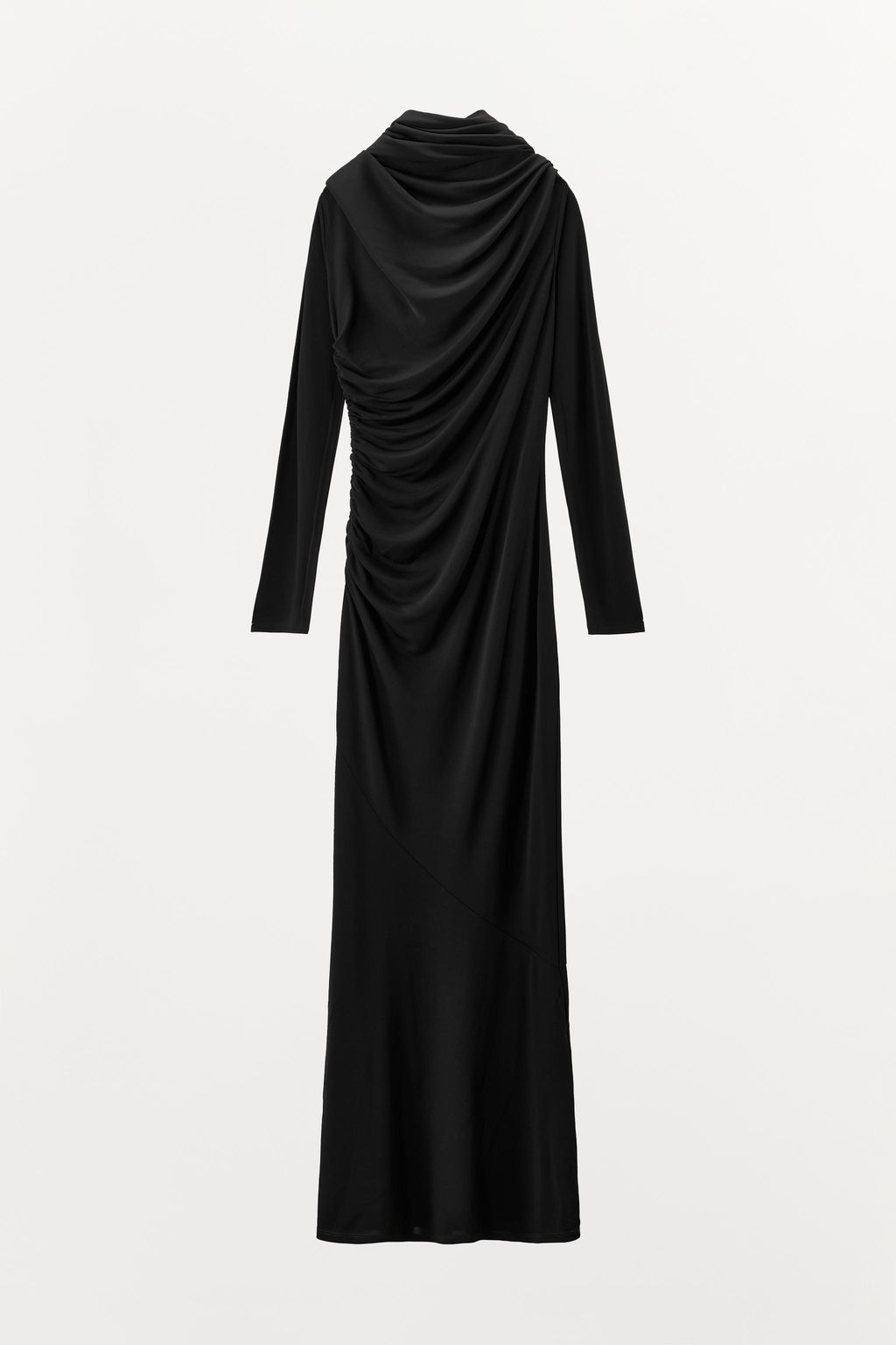 MULTIPOSITION COLLAR VISCOSE BLEND DRESS - Zara фото 7