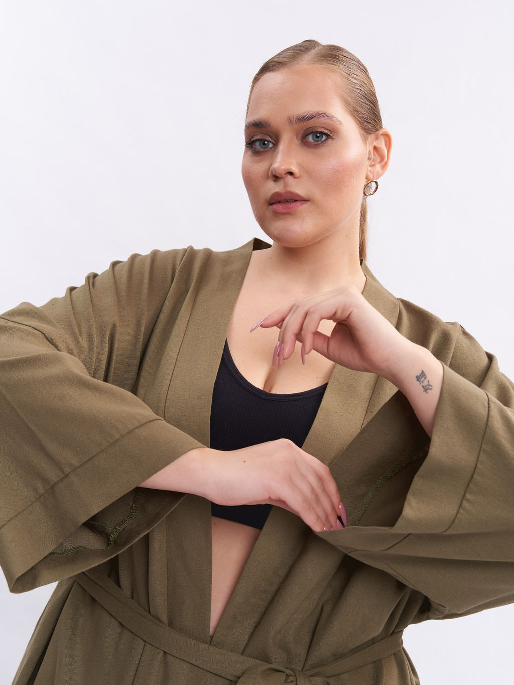 Кардиган льняной длинный TKA04052TBK58 - Артесса фото 6