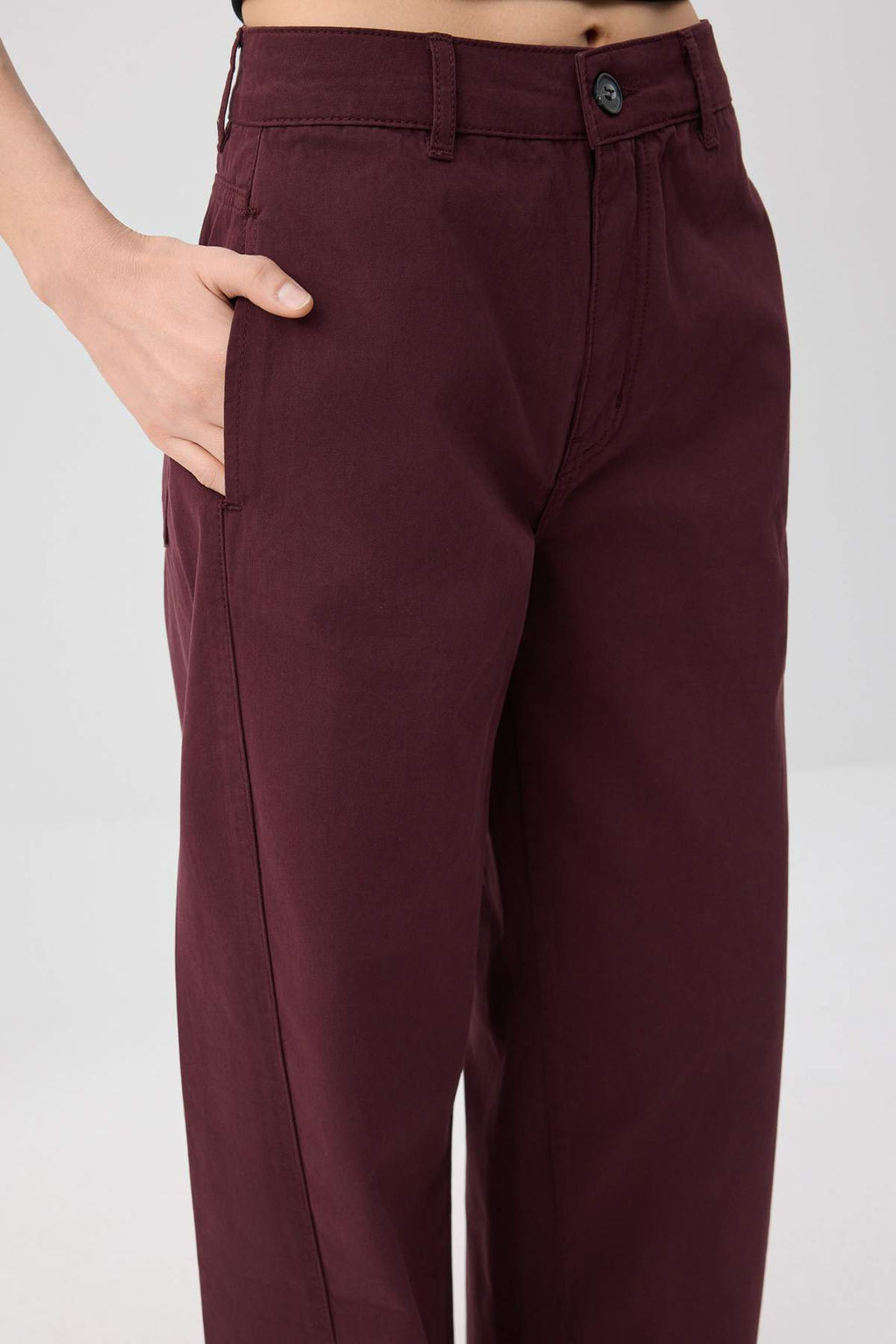 Beyaz Gabardin Kal?n Yumusak Tuseli Barrel Pantolon TWOSS26PL00084 - Trendyolmilla фото 10