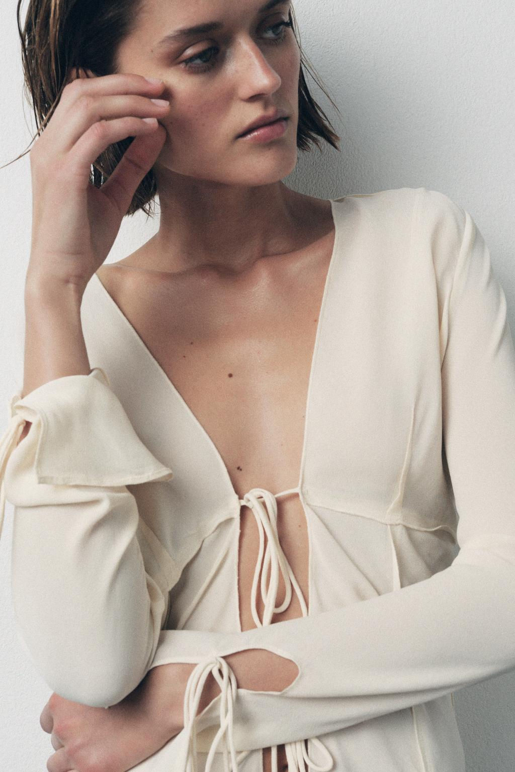 FRONT LACING SHIRT - Zara фото 2