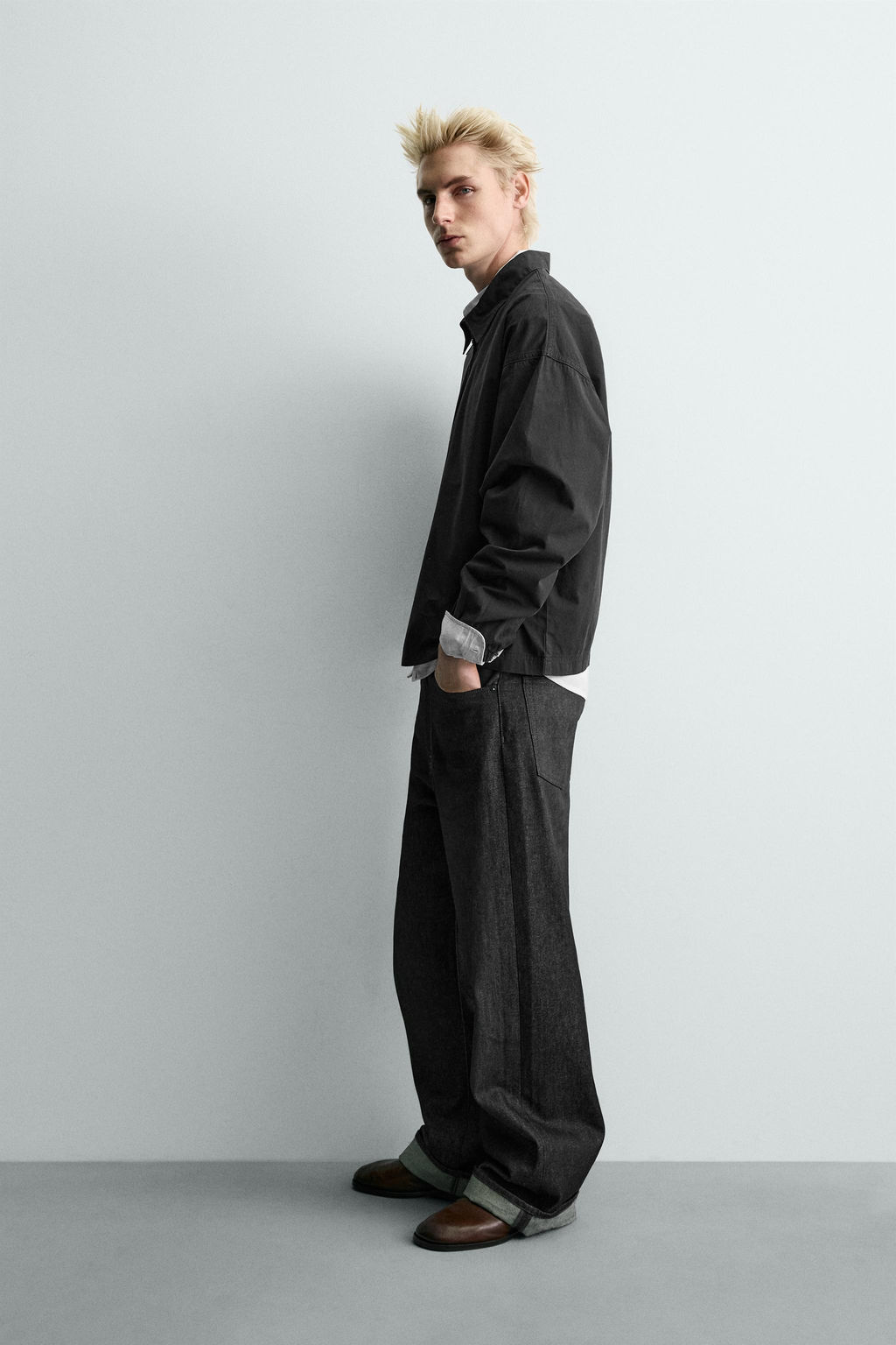 EMBROIDERED ZIP-UP POLO SHIRT - Zara фото 4