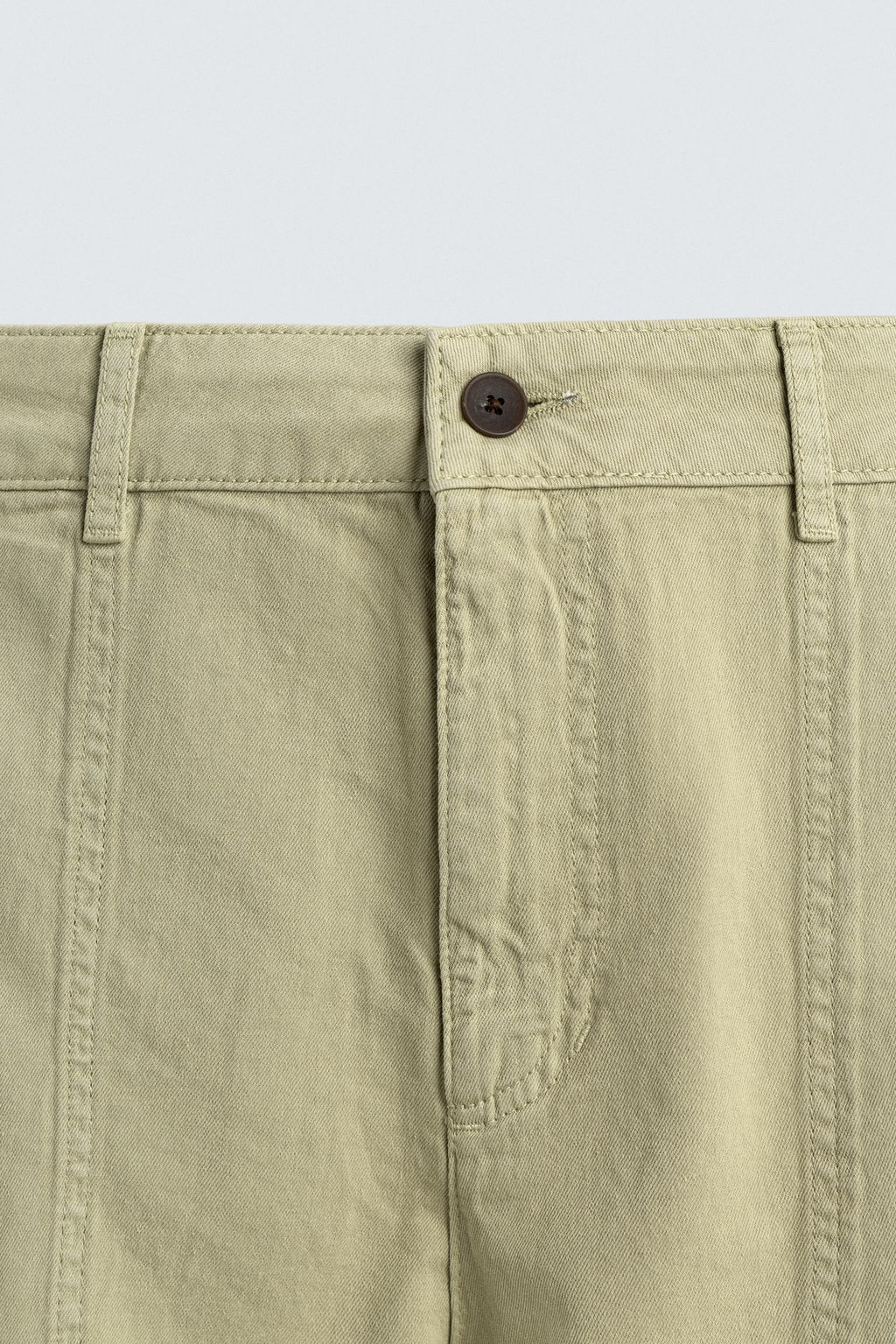 PANTAL?N STRAIGHT FIT LAVADO / verde lavado