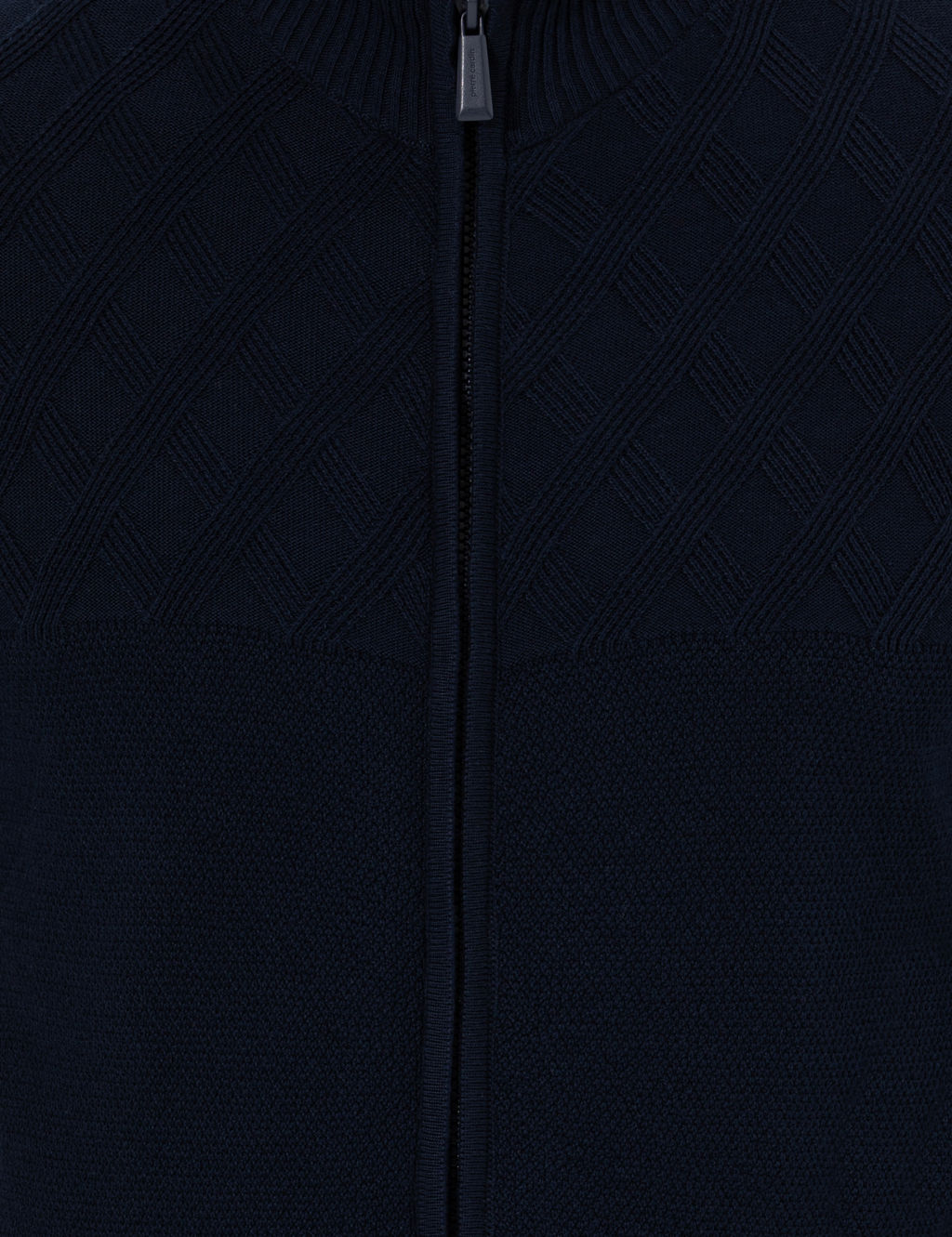 Lacivert Slim Fit Fermuarl_ Triko H_rka