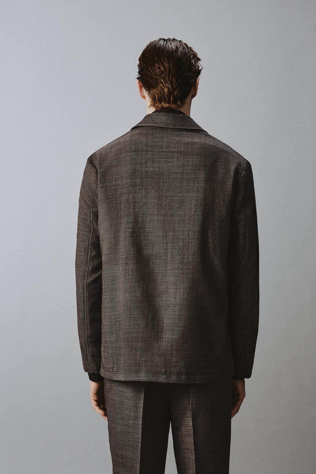 BLAZER CRUZADA TRAJE ESTRUCTURA 100% LANA / Marr?n - Zara фото 3