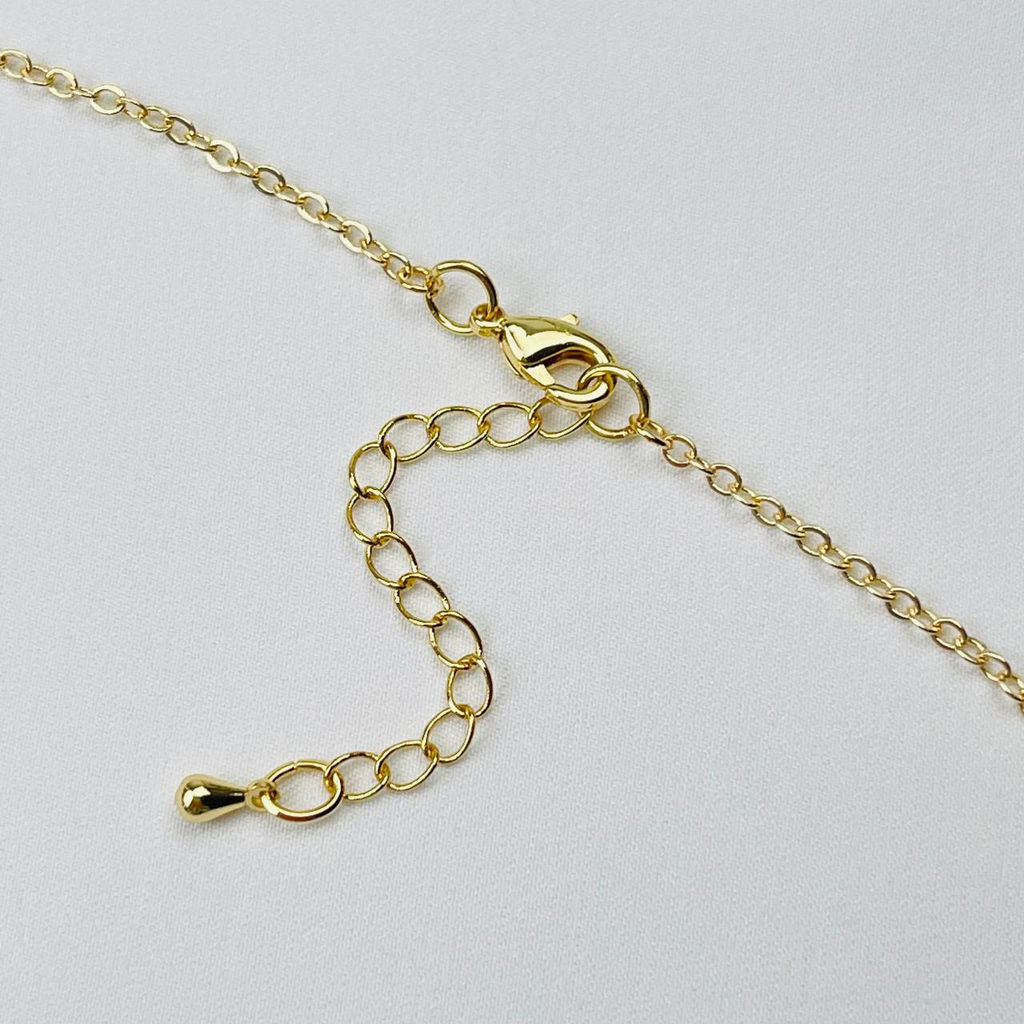 Колье на цепочке с камнем Гранат(Пироп) и подвеской Кошка