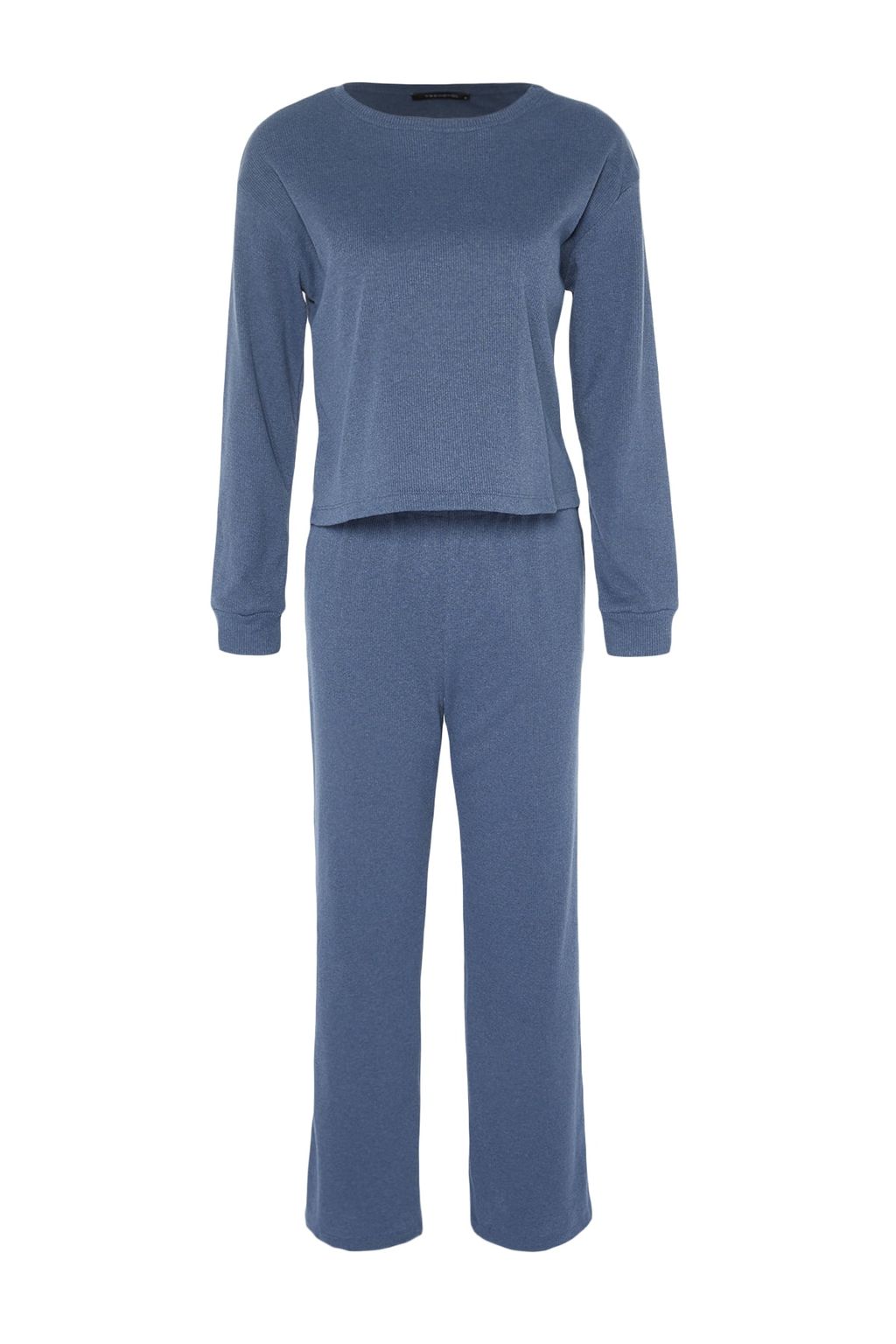 Lacivert Fitilli Orme Pijama Tak?m? THMAW21PT0009