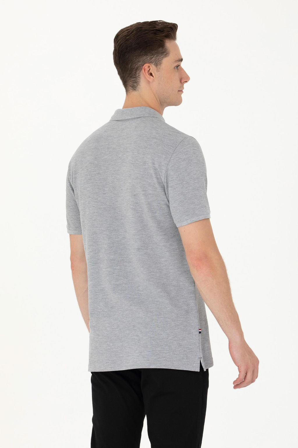 Мужская серая меланжевая базовая футболка - U.s. polo assn фото 5