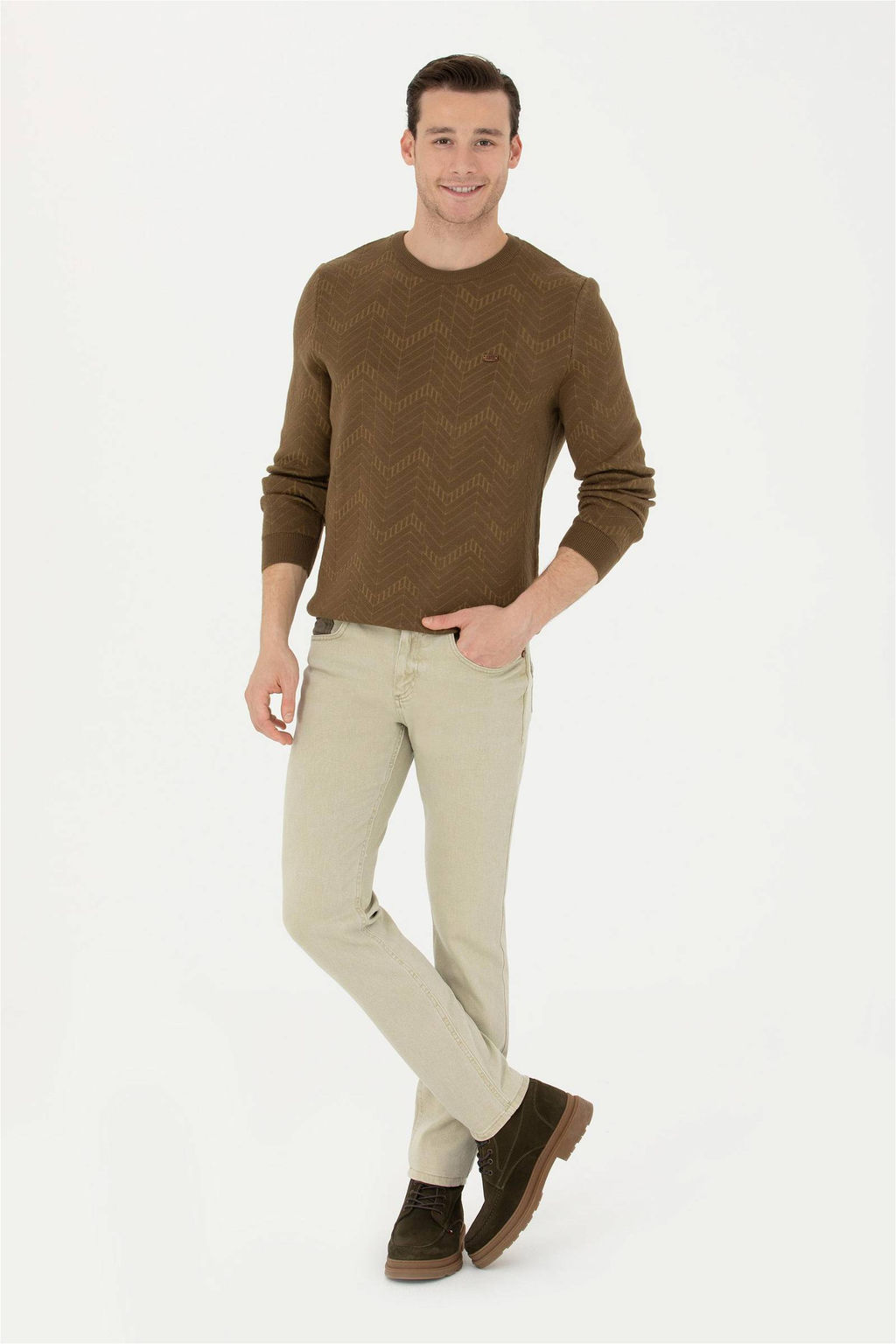 U. S. Polo Assn / Мужские джинсовые брюки светло-хаки - U.s. polo assn фото 3