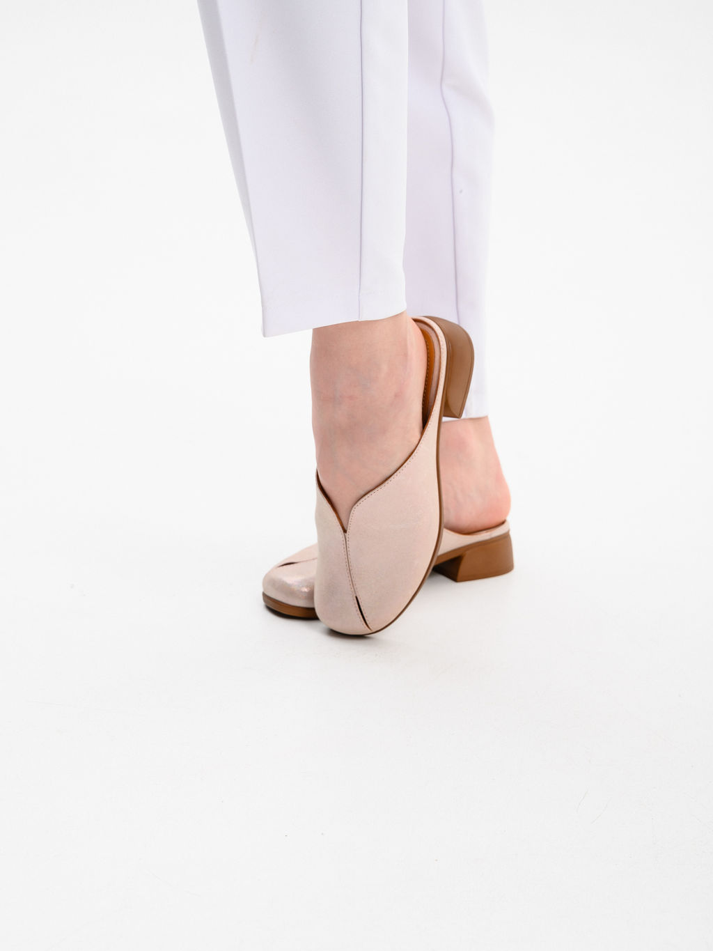 Сабо 3200.25294br.Розовый ибица+коричневый