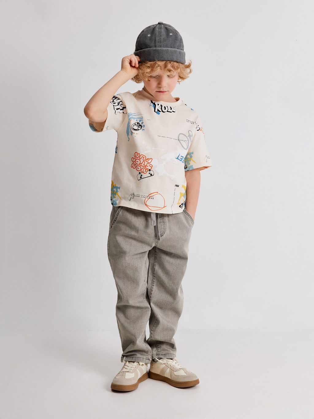 ACOOLA / Брюки джинсовые детские для мальчиков Devon светло-серый фото 2