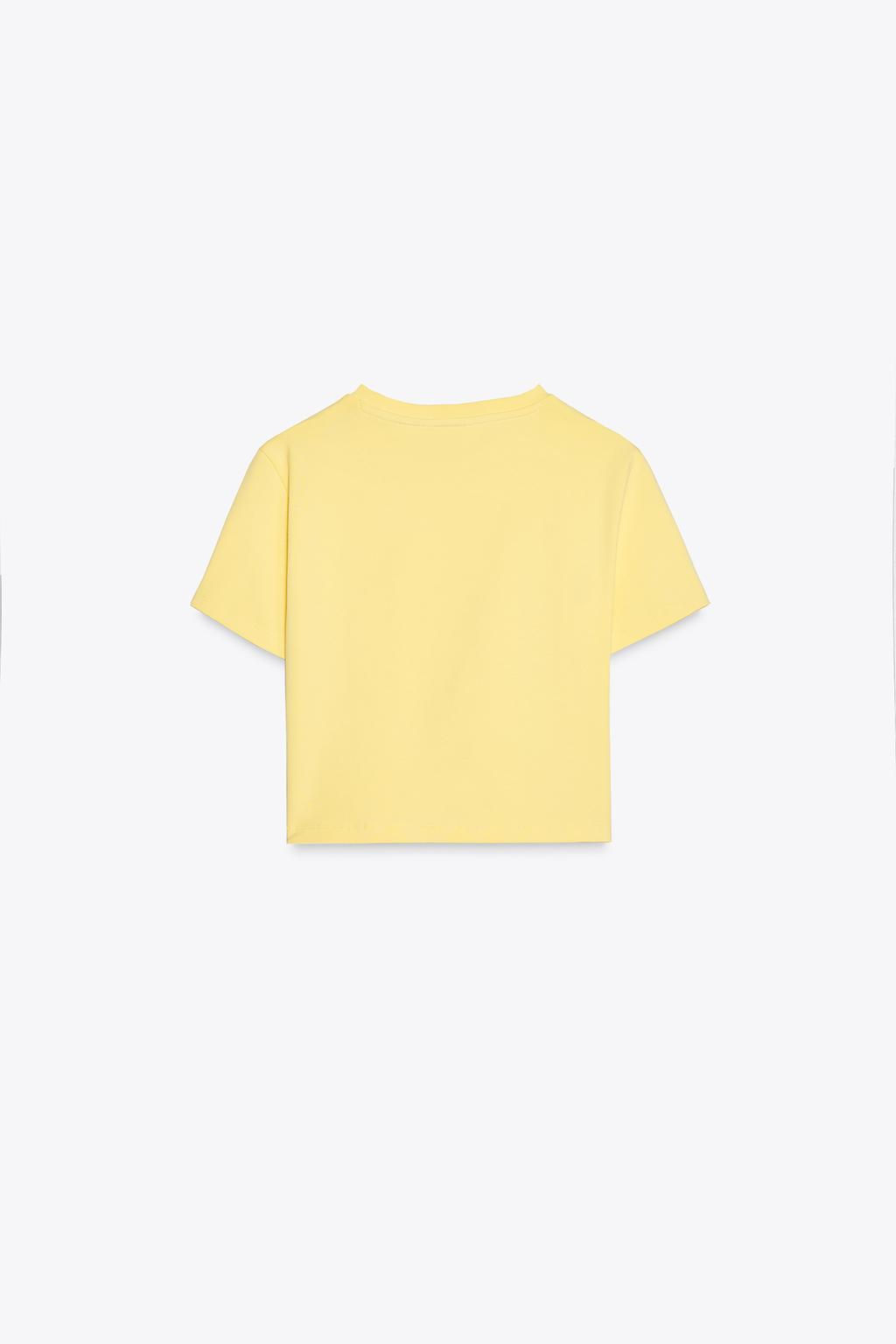 CROPPED STRETCH T-SHIRT - Zara фото 24
