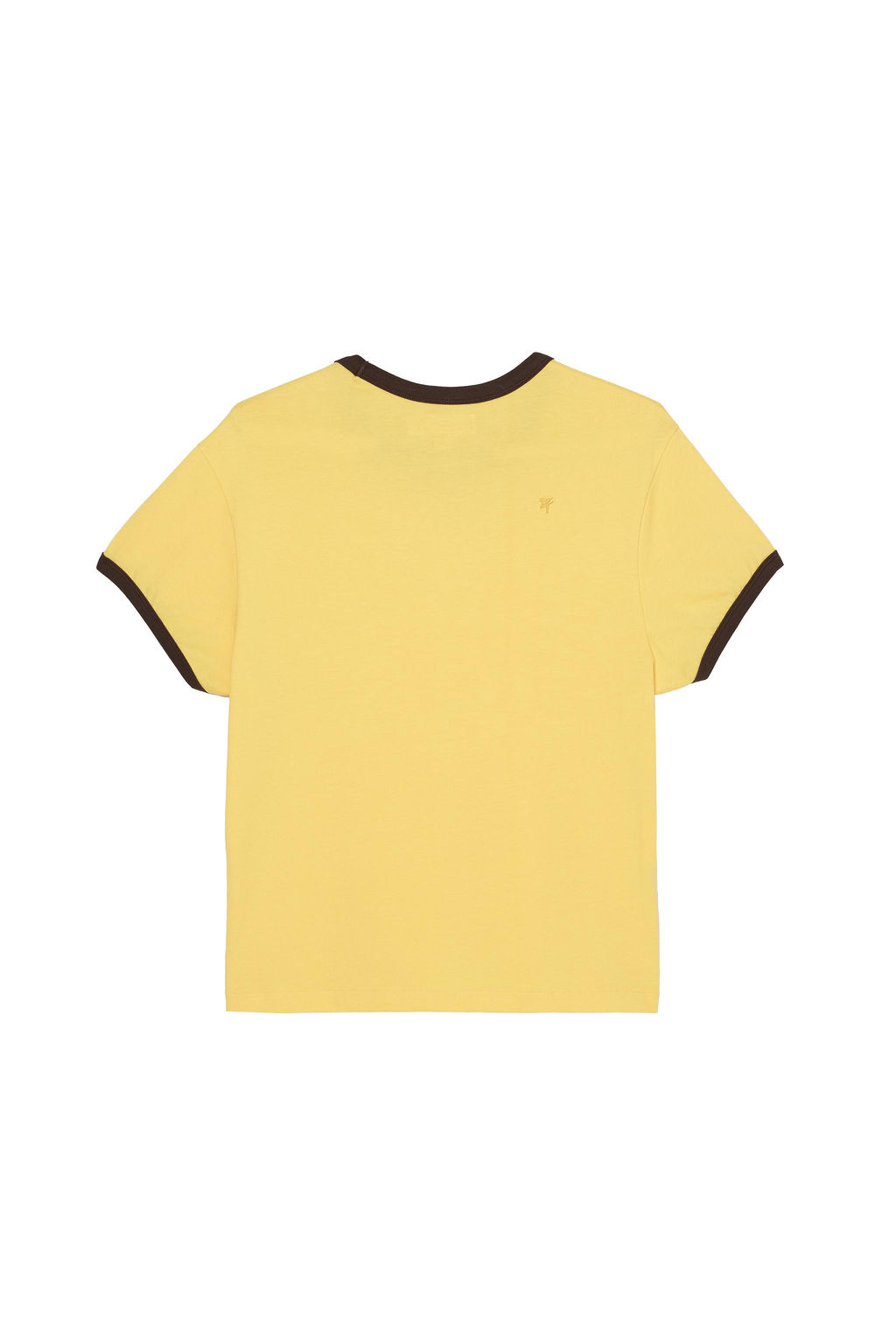 CAMISETA SLIM FIT RIB CONTRASTE / Amarillo