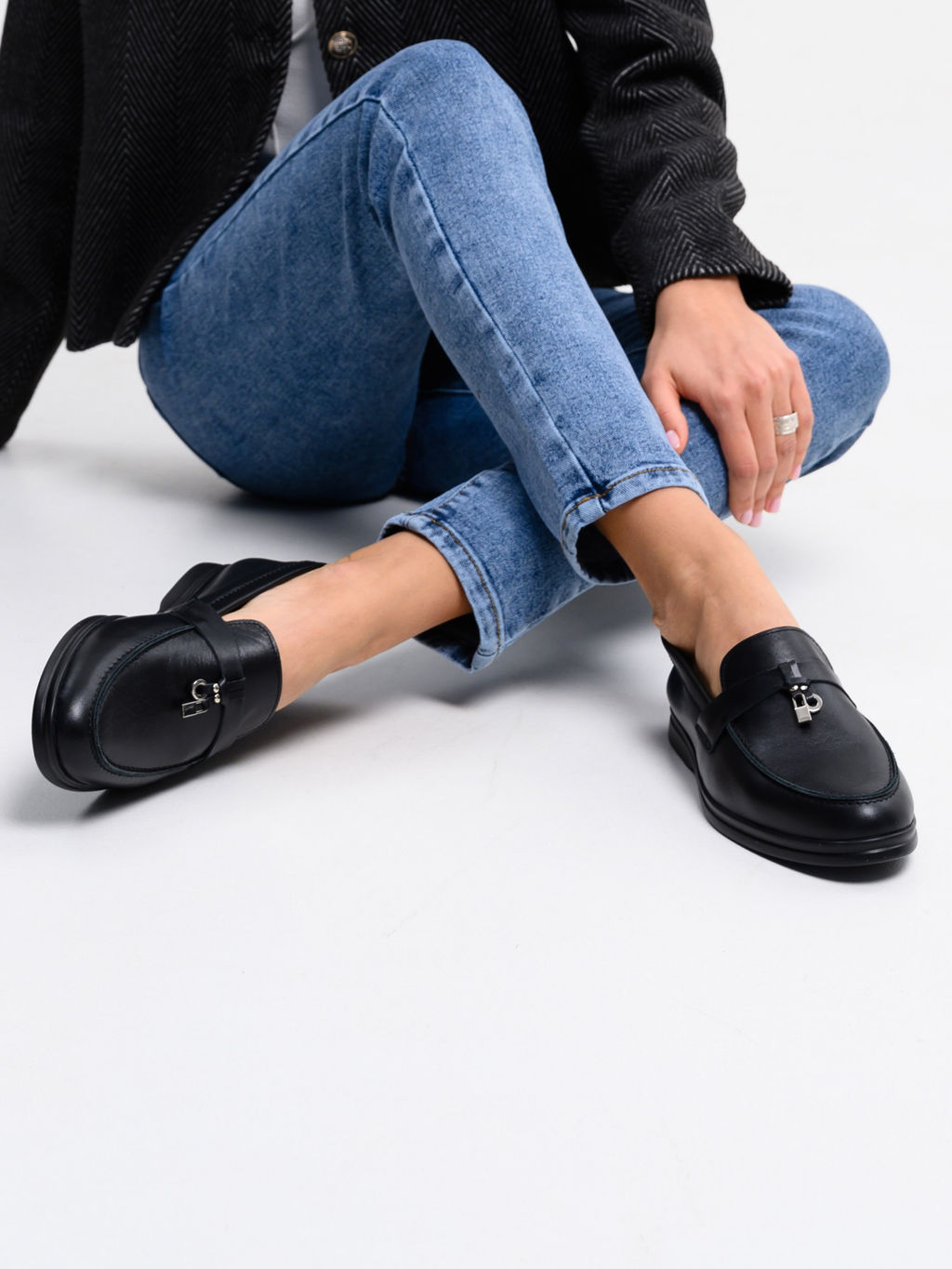 Лоферы 170.2614bl.Черный