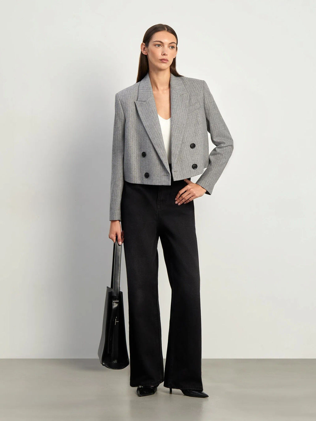 Двубортный жакет укороченный, ML779/whale