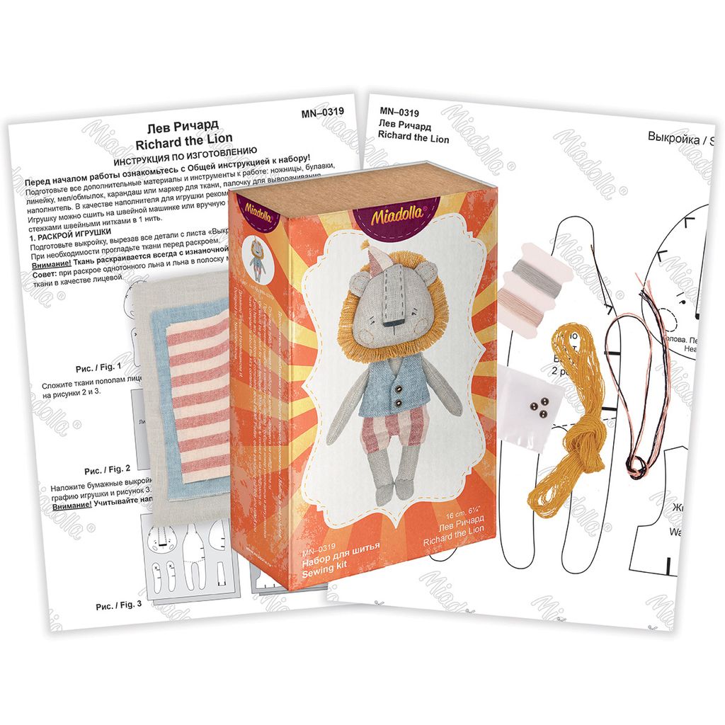 Набор для шитья Miadolla MN-0319 Лев Ричард