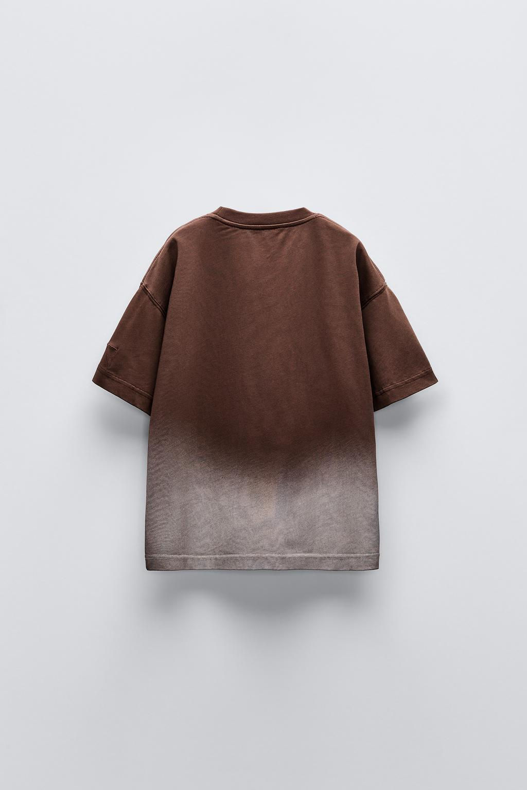 DEEP DYE SLOGAN T-SHIRT - Zara фото 7