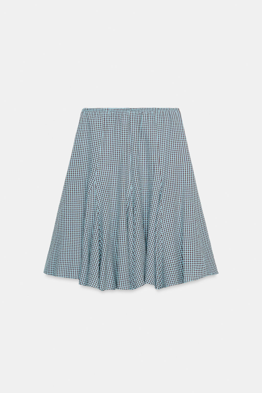 GINGHAM GODET MIDI SKIRT - Zara фото 11