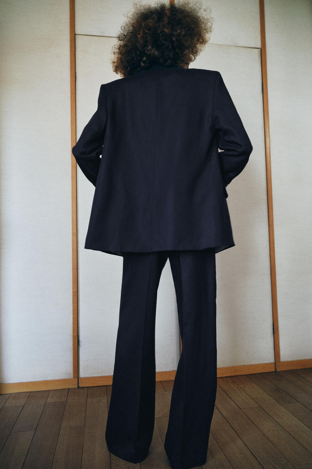 PANTAL?N RECTO CON LINO / Marino - Zara фото 3