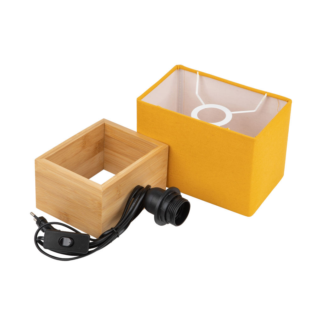 UML-B401 E27 ORANGE/WOOD Светильник настольный декоративный под лампу Е27, 40W. Механический выключатель. Оранжевый. ТМ Uniel - Volpe фото 3