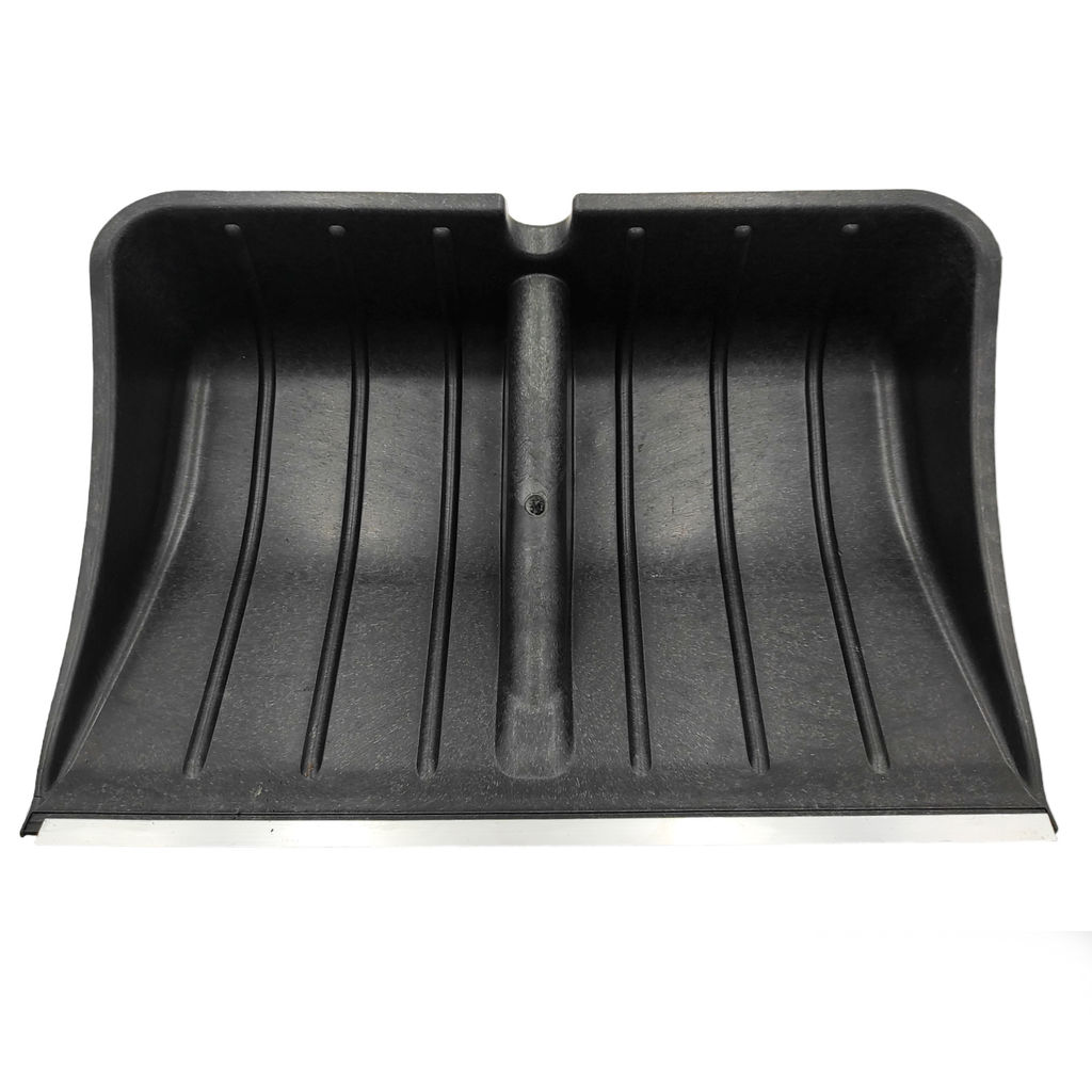 Лопата снеговая "Медведь" п/эт. черная,с ал.накл.,с ал.чер.,ручкой "Элита",доп.ручк на чер.500х380мм