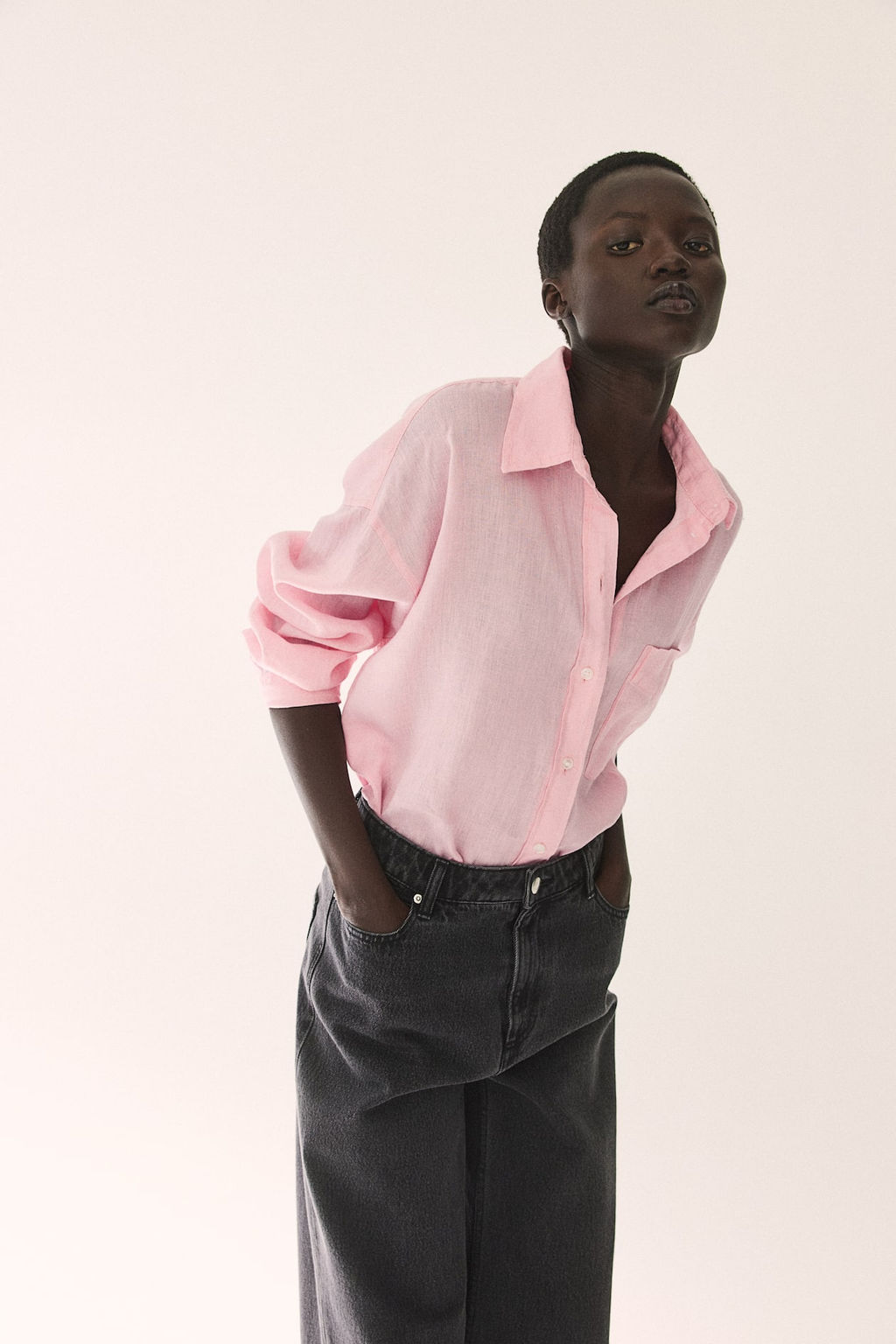 Camisa oversize de lino