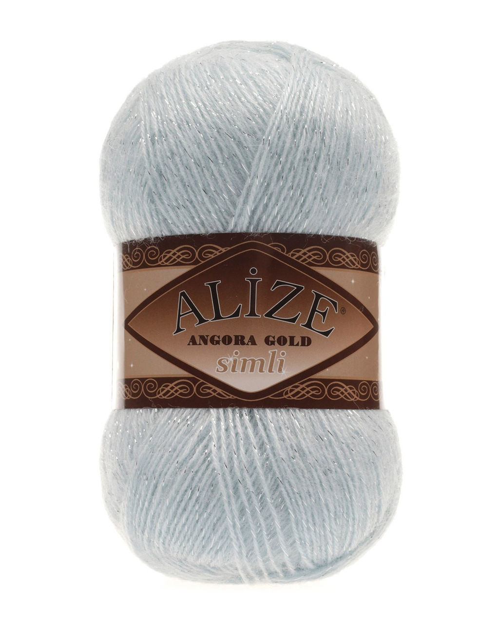 Ангора голд сим (Angora gold sim) пряжа Alize 20%шерсть 5%метанит 75%акрил 5х100г/500м фото 22