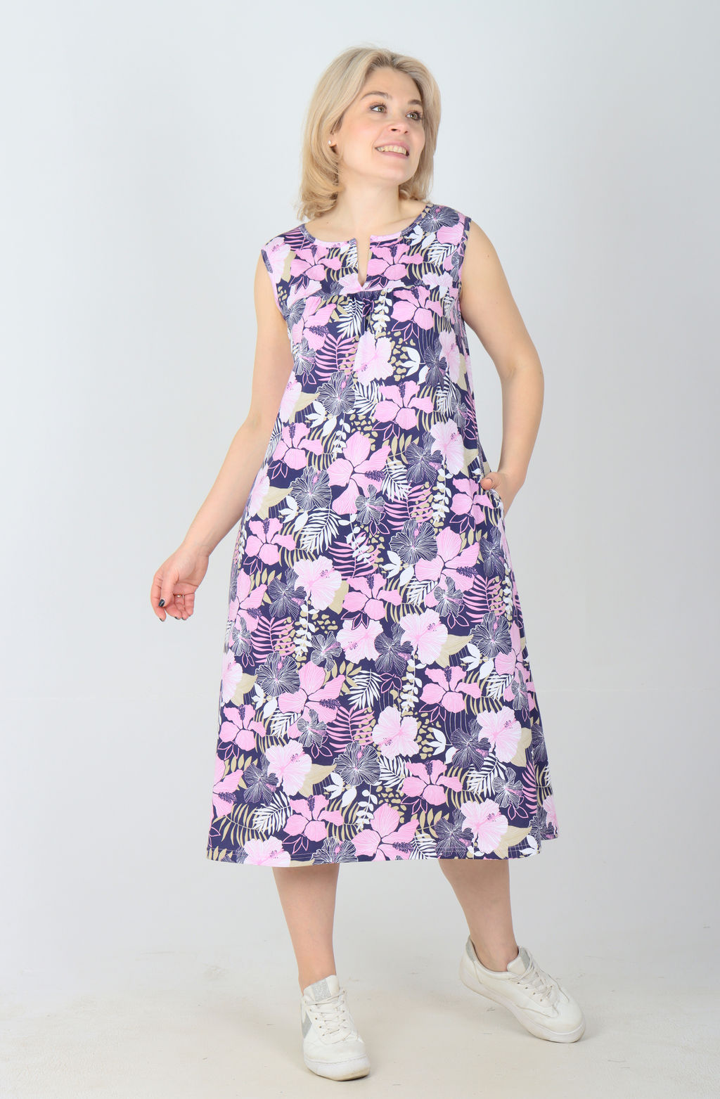 Сарафан Мимоза Х-456 (44-62) кулирка - Лотос фото 8