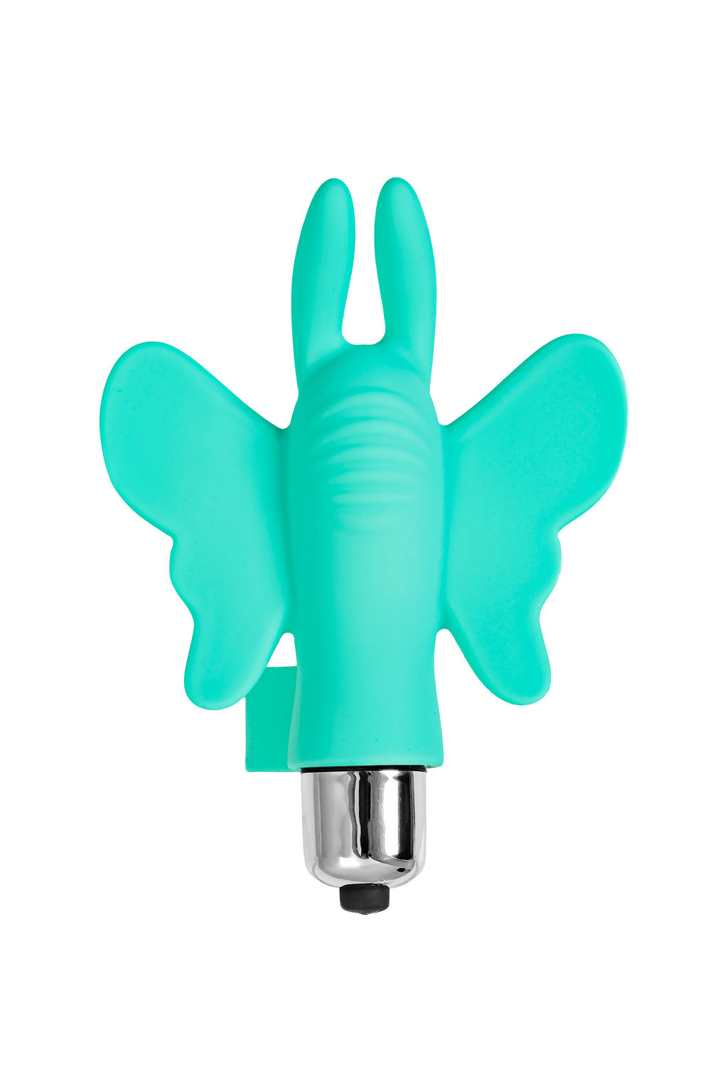 Вибронасадка-бабочка на палец Eromantica Butterfly, силикон, мятная, 10 см  фото 3