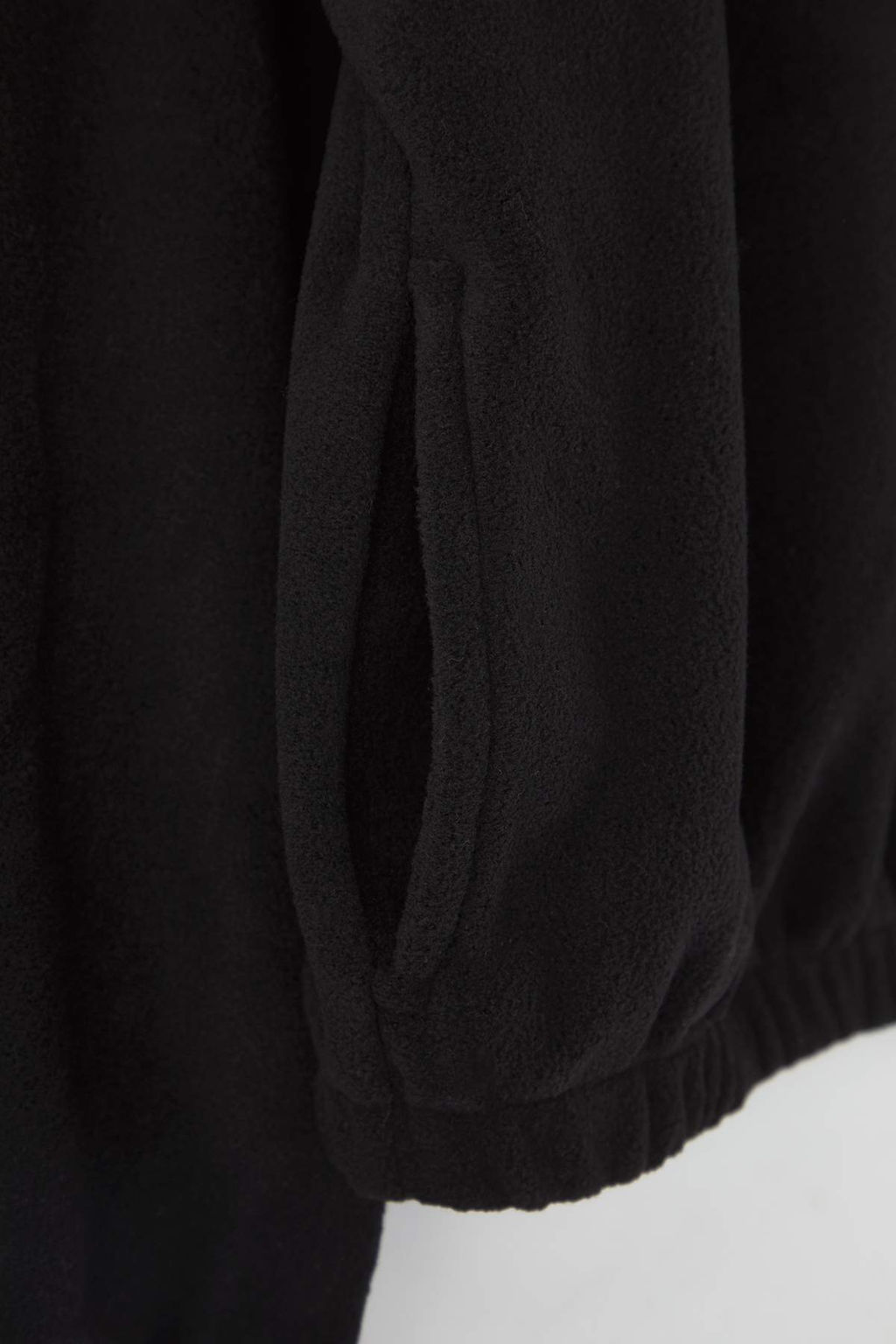 Ekru Polar Fermuarl? Oversize/Genis Kal?p Kal?n Orme Sweatshirt TWOAW26SW00057 - Trendyolmilla фото 6