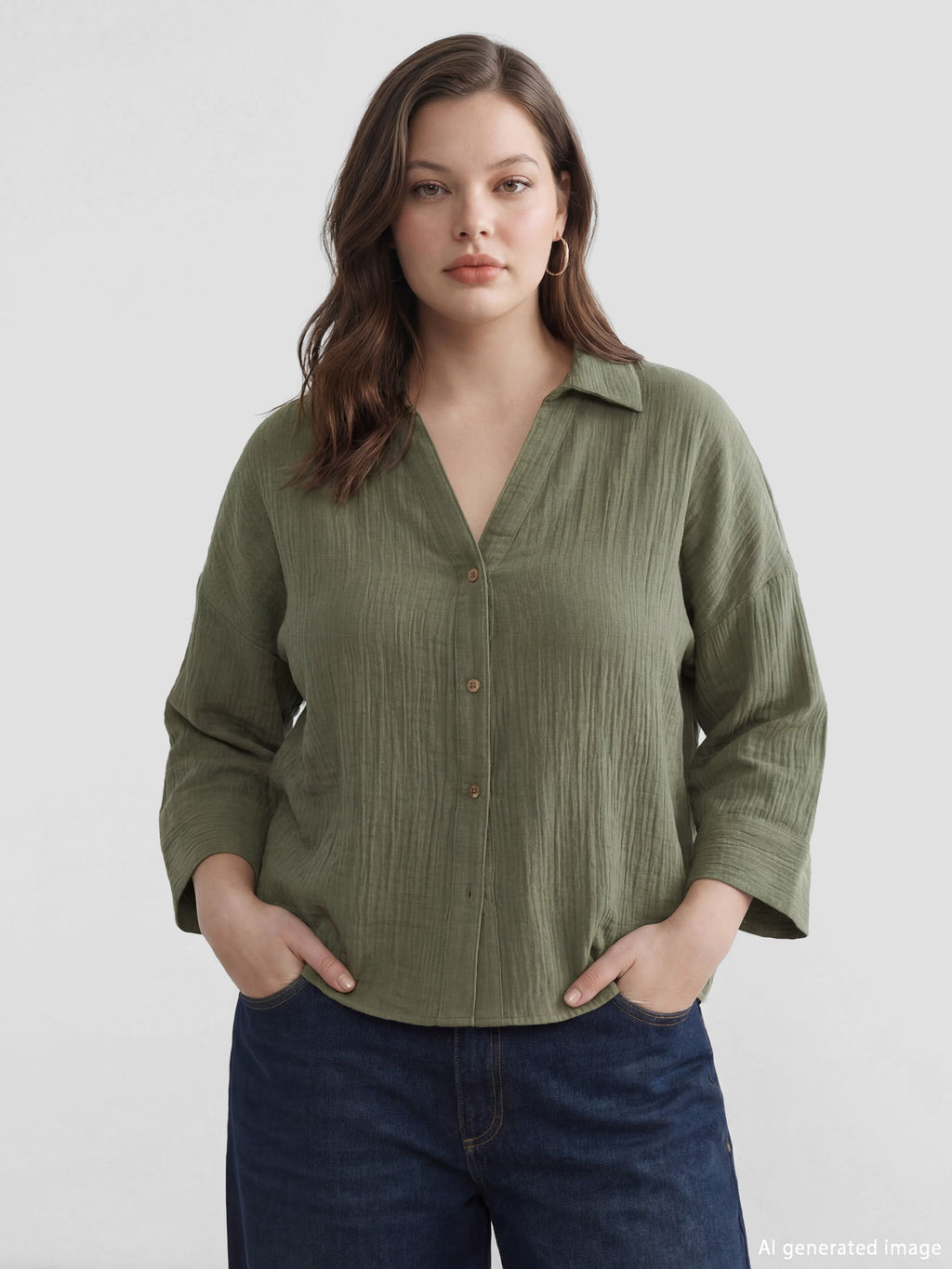 Dokulu Oversize Kad?n G?mlek