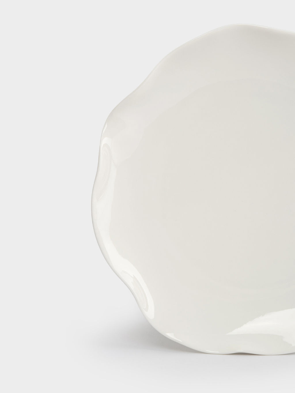 Тарелка закусочная, 20 см, фарфор P, белая, Волнистый край, White ocean - Anna lafarg фото 6