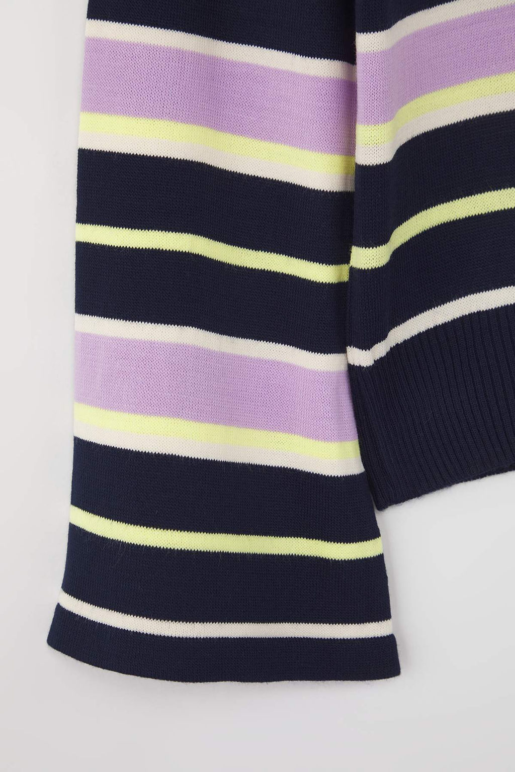 Lacivert Polo Yaka Cizgili Triko Kazak TWOAW26KZ00121