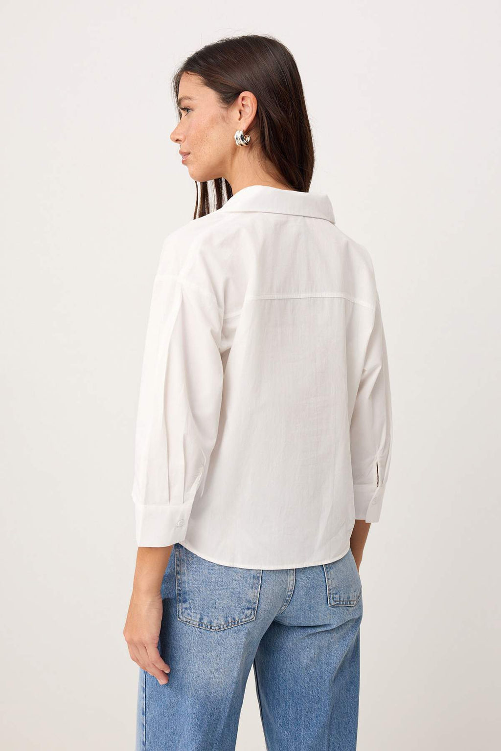 Wardrobe Essentials Beyaz %100 Pamuk Gomlek - Trendyolmilla фото 6