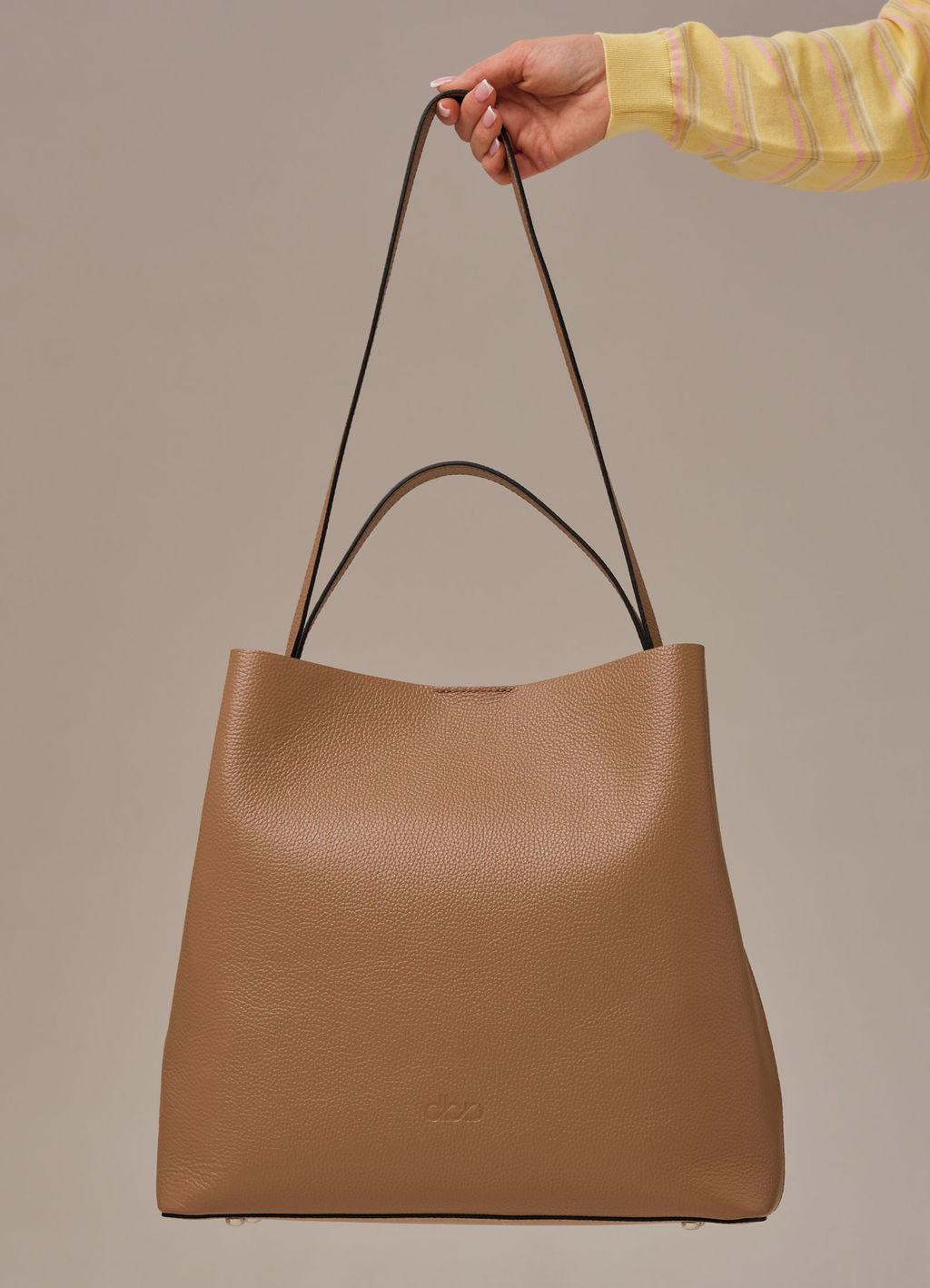 Кожаная сумка шоппер Olga DBR 30948 коричневый капучино фото 10